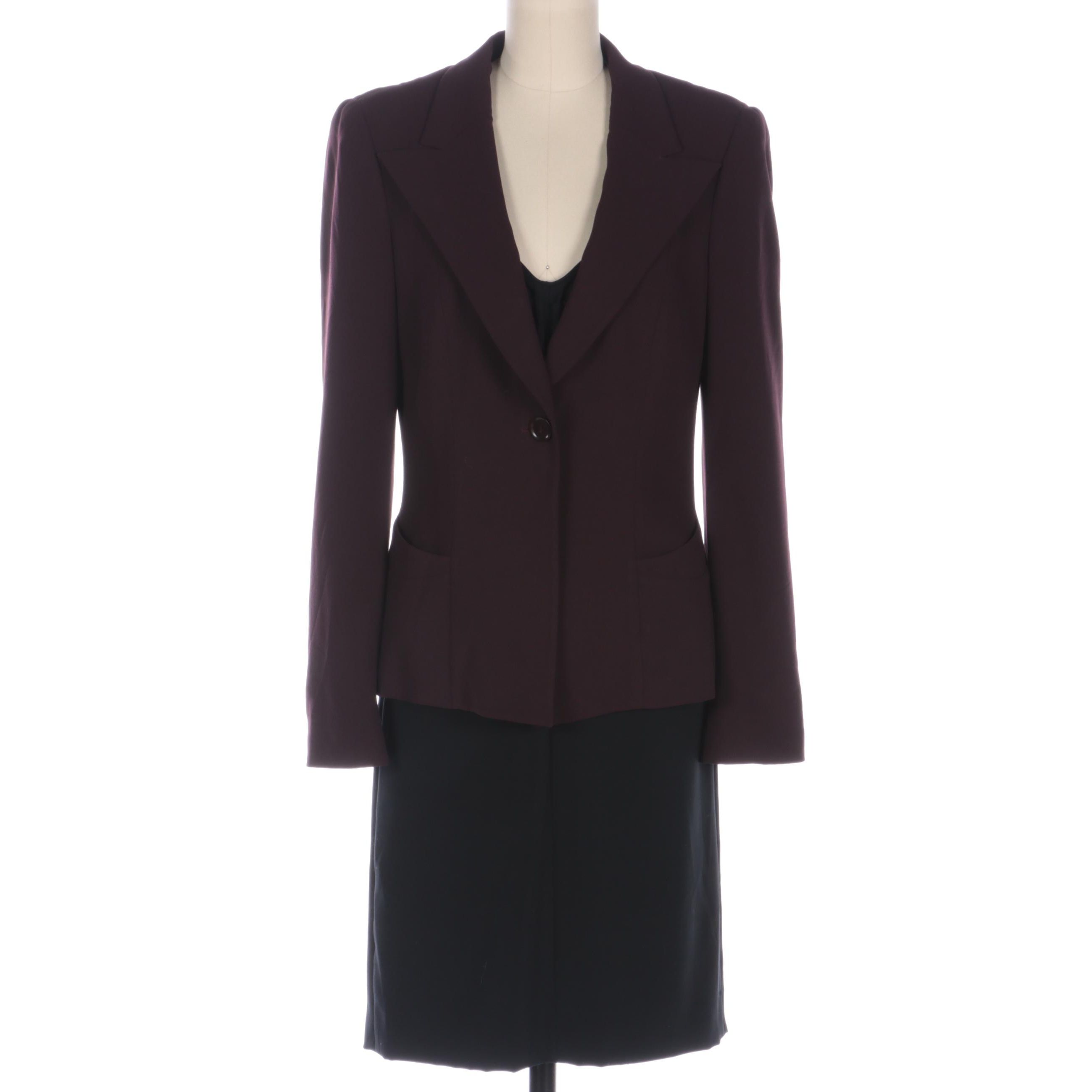 Giorgio Armani Sleeveless Black Evening Dress with Blazer