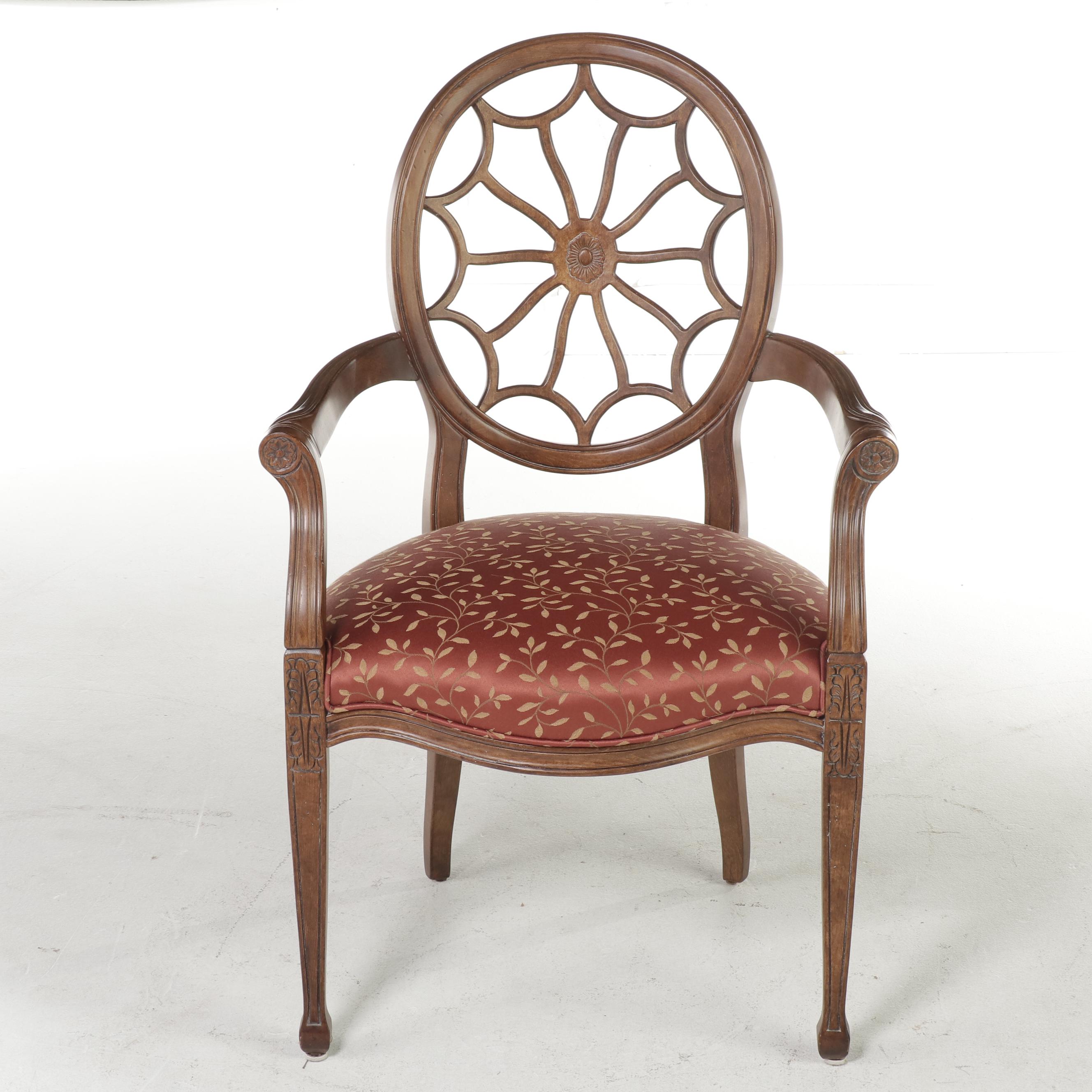 George III Style Armchair Plus French Provincial Style Table, Incl. Fairfield