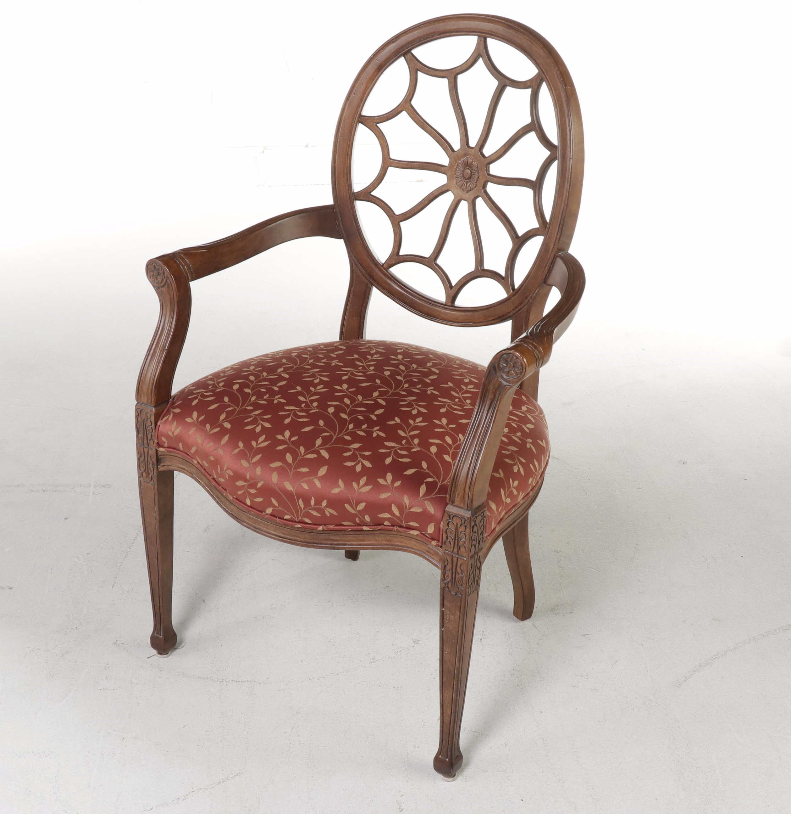 George III Style Armchair Plus French Provincial Style Table, Incl. Fairfield