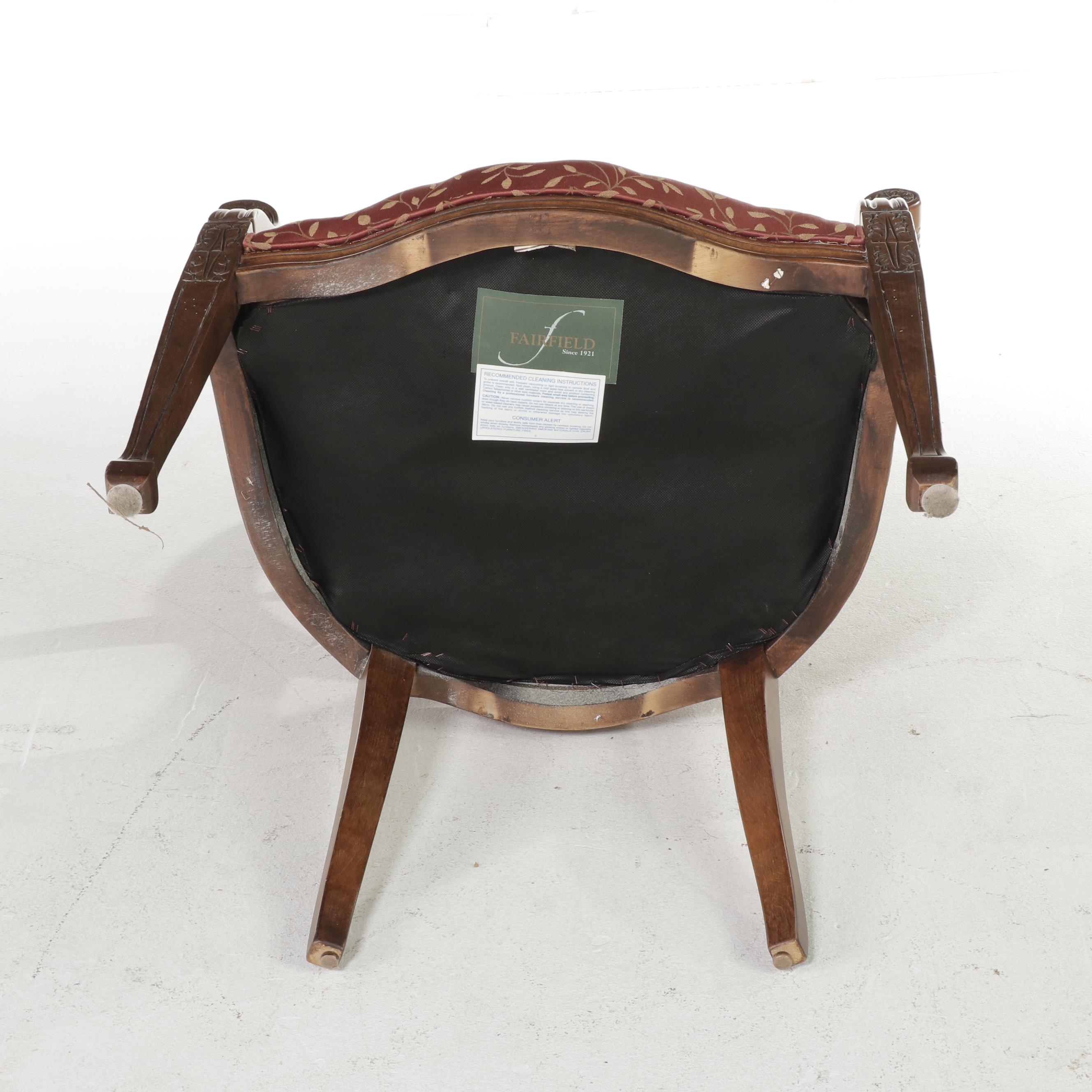 George III Style Armchair Plus French Provincial Style Table, Incl. Fairfield