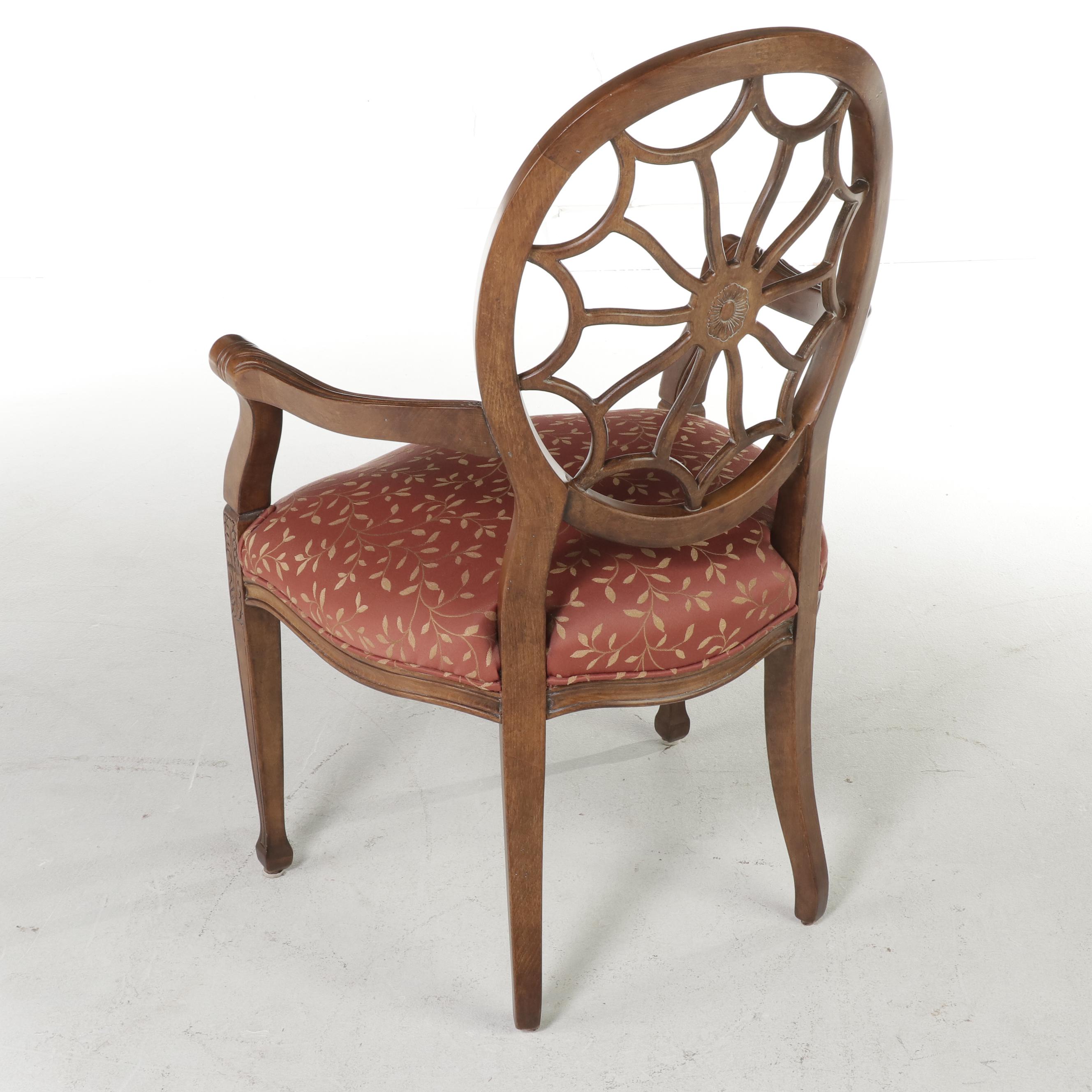 George III Style Armchair Plus French Provincial Style Table, Incl. Fairfield