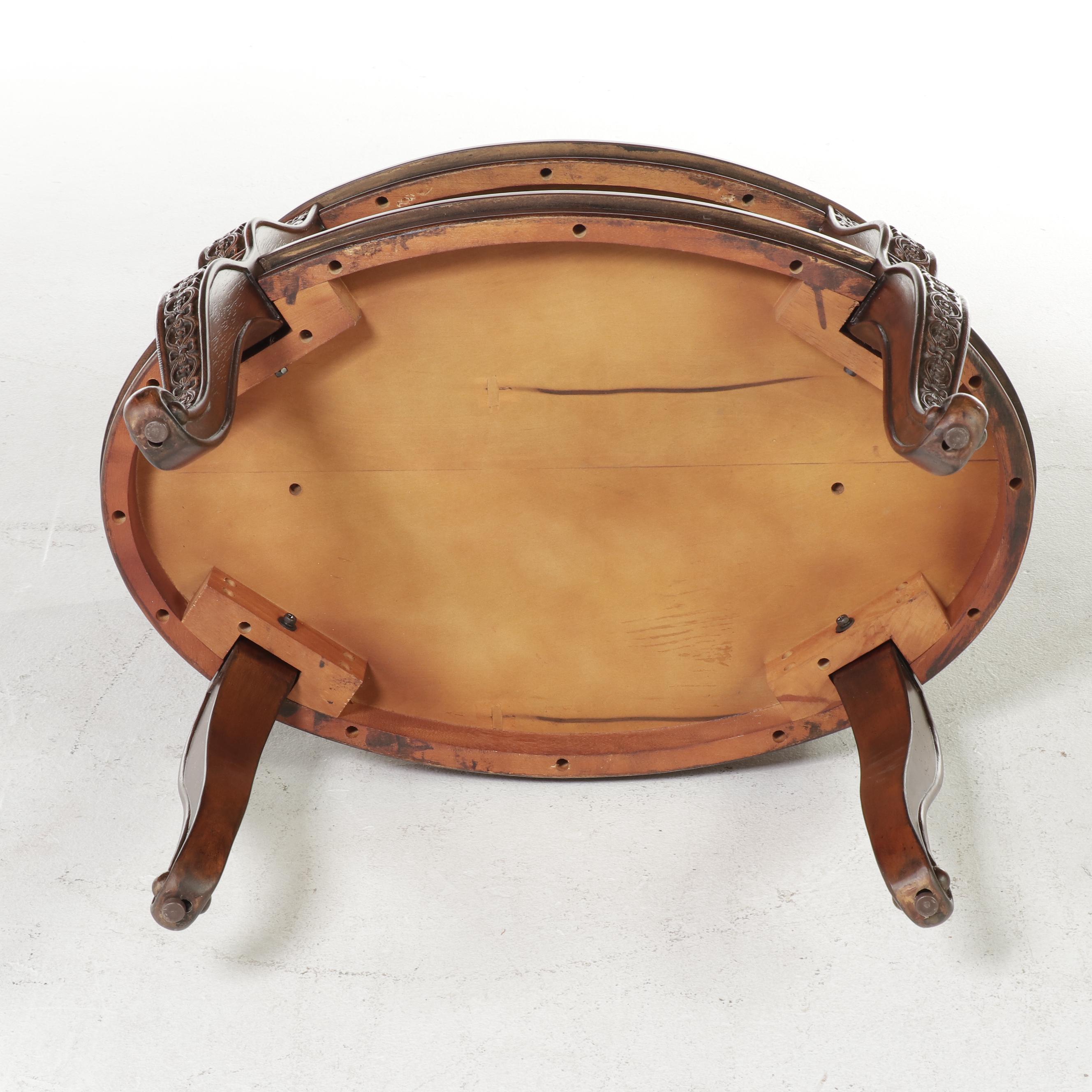 George III Style Armchair Plus French Provincial Style Table, Incl. Fairfield