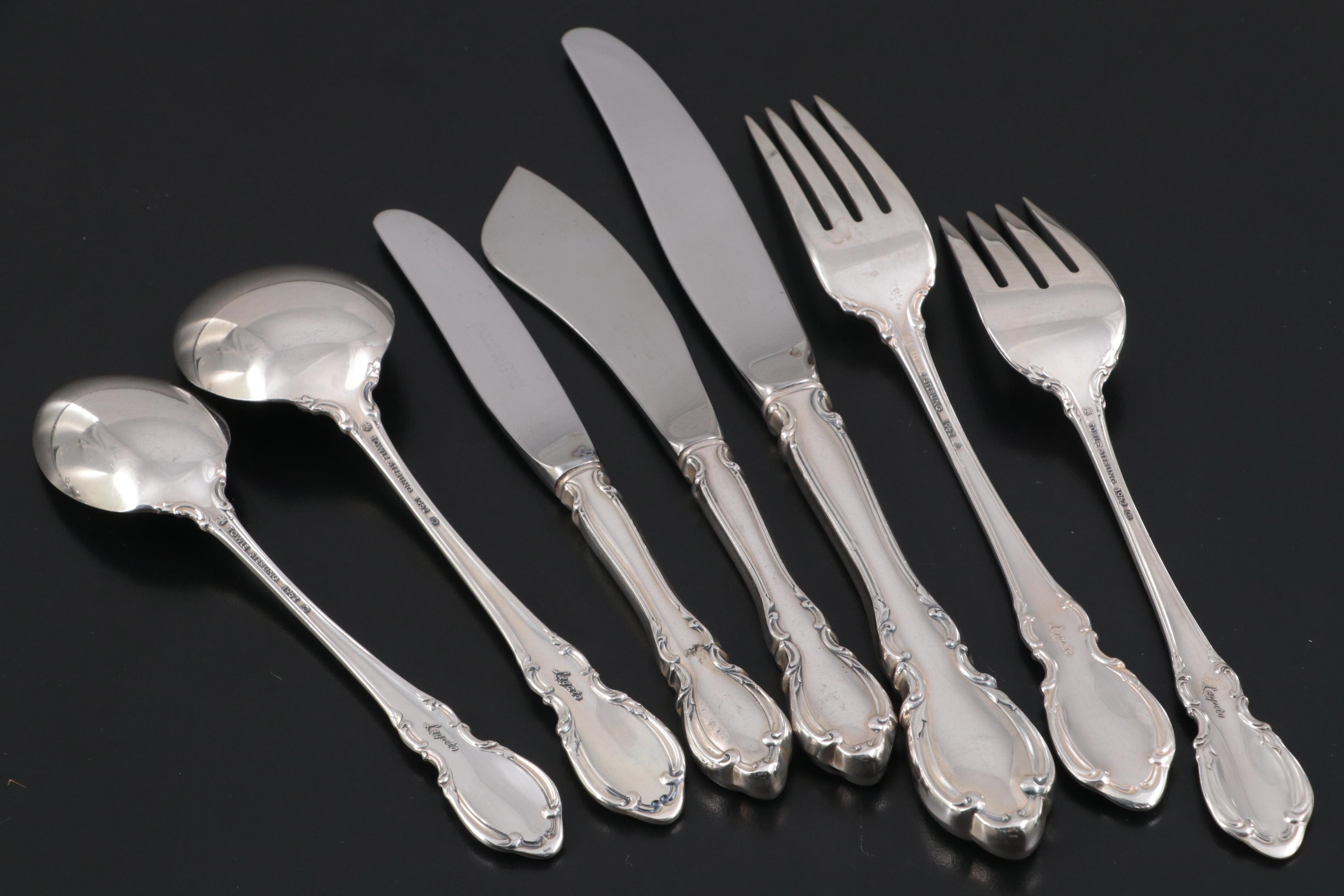 Towle "Legato" Sterling Silver Flatware with Other Sterling and Silver Flatware