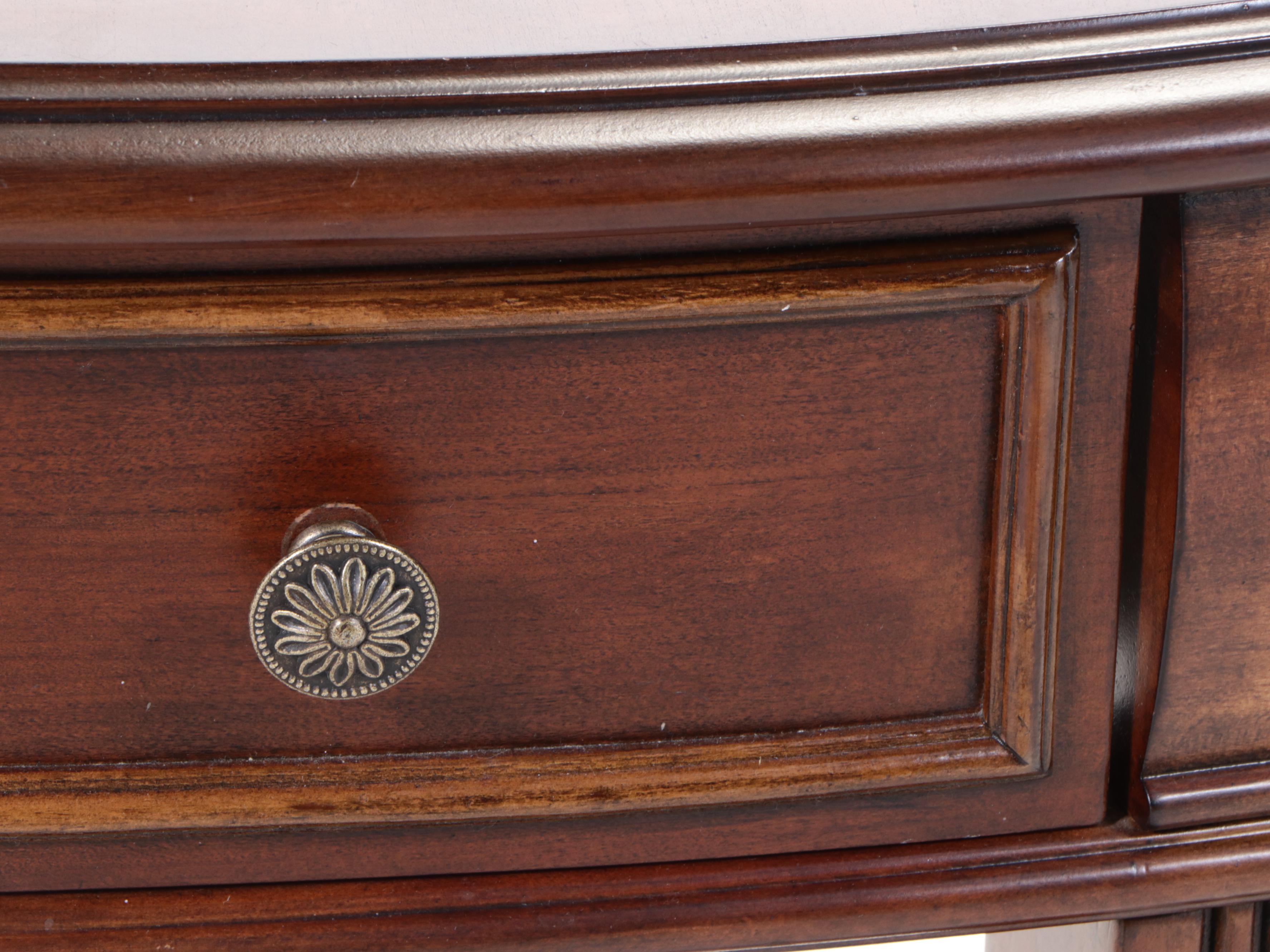Hooker Furniture "Brookhaven" Cherrywood-Veneered Demilune Console Table