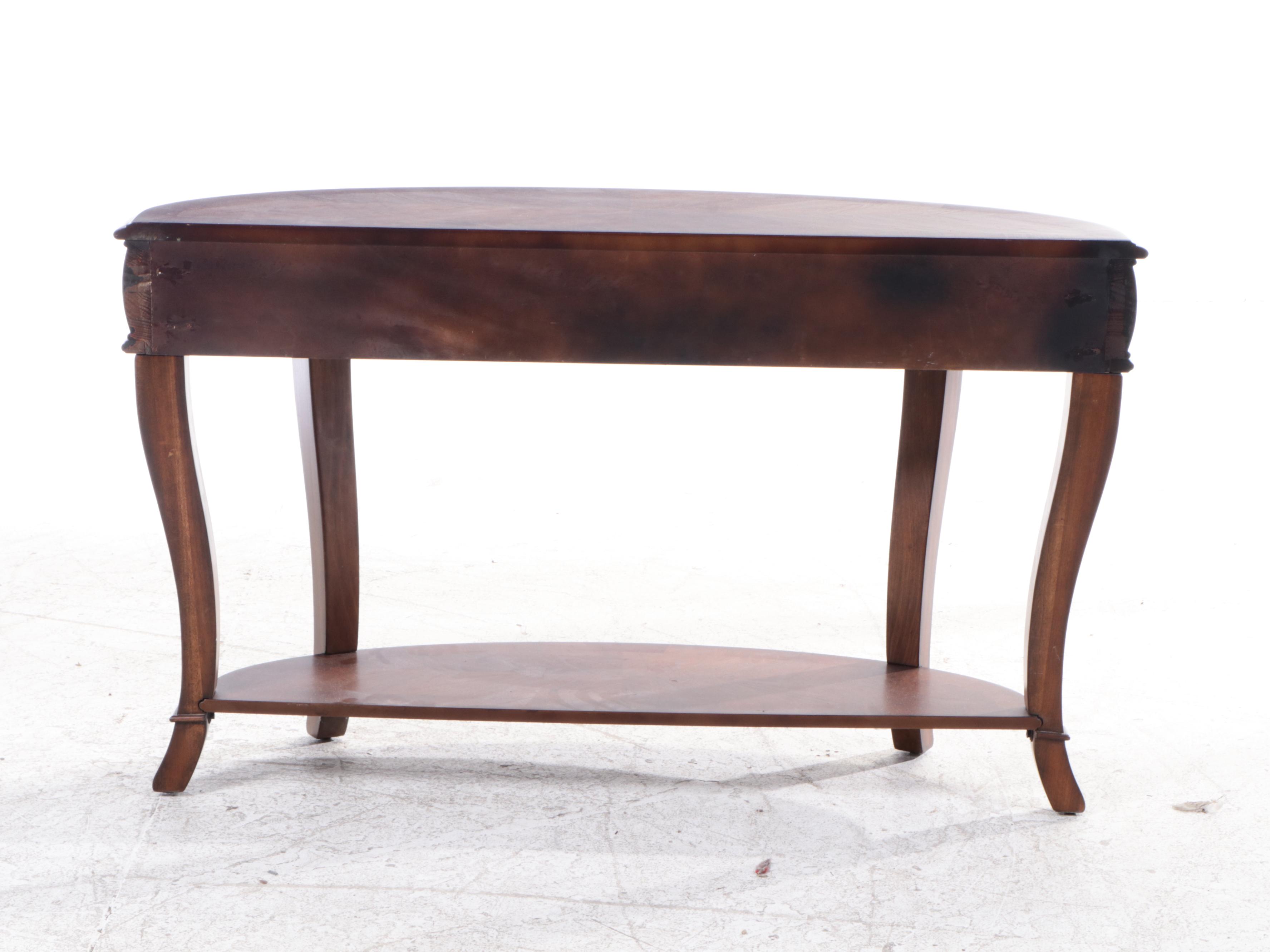 Hooker Furniture "Brookhaven" Cherrywood-Veneered Demilune Console Table
