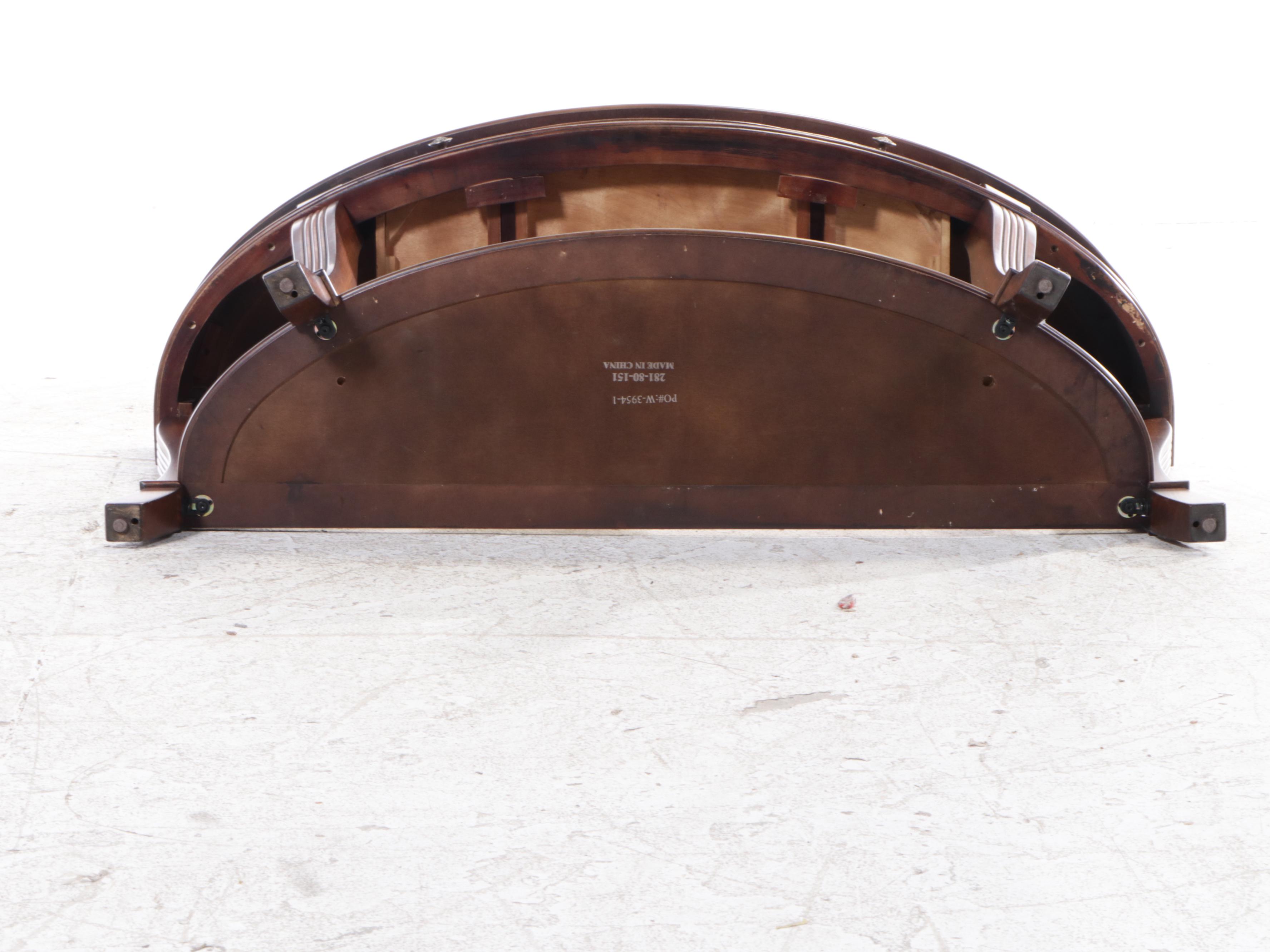 Hooker Furniture "Brookhaven" Cherrywood-Veneered Demilune Console Table