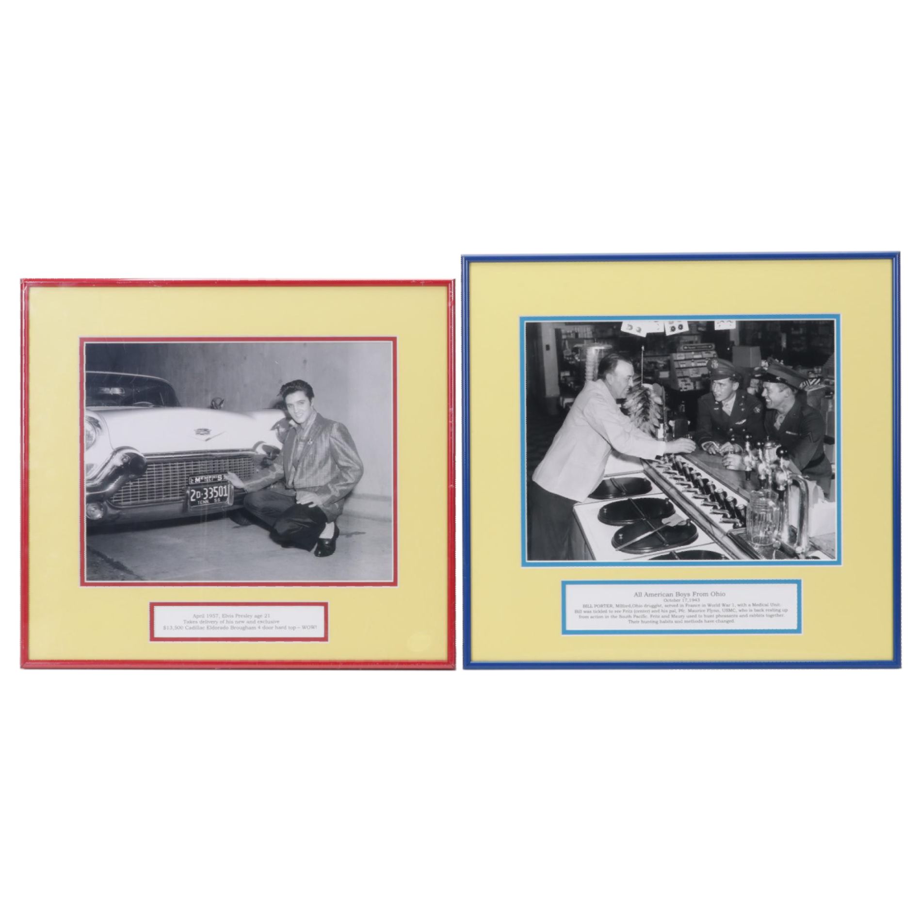 Silver Gelatin Photographs of Elvis Presley and WWII Soldiers