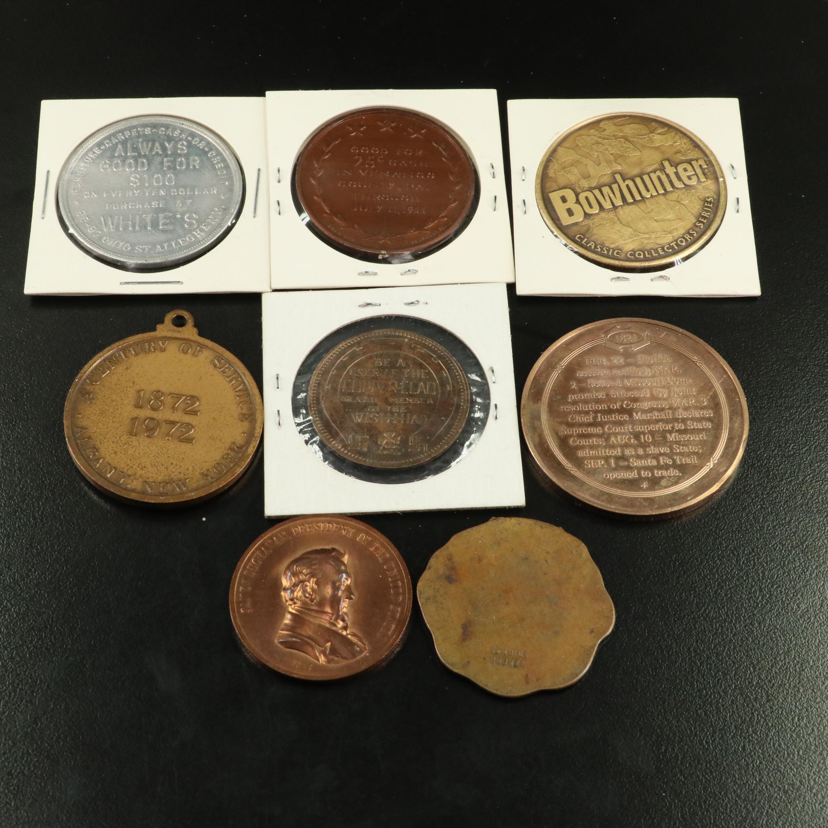 Collection of More Than Fifty Tokens and Medals