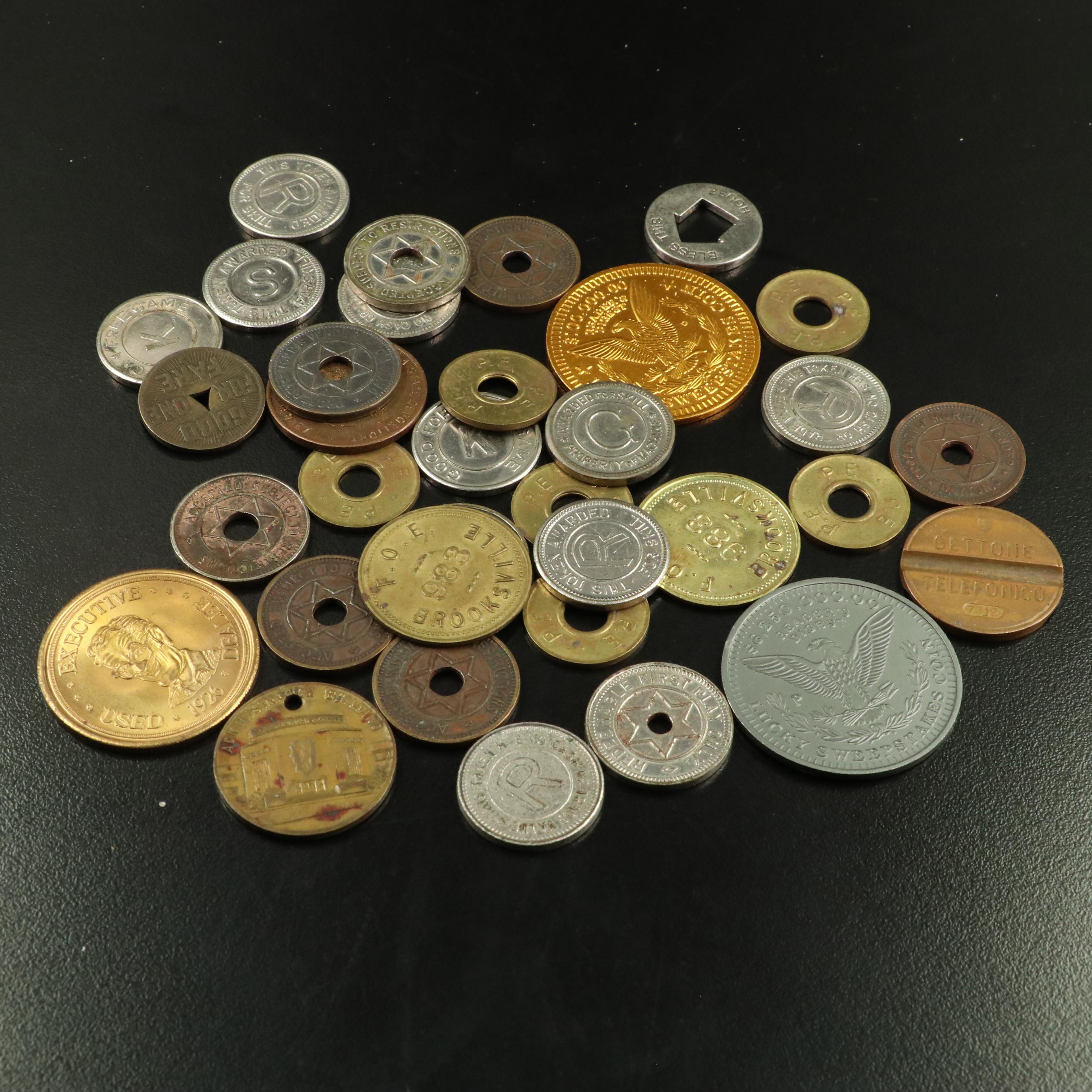Collection of More Than Fifty Tokens and Medals
