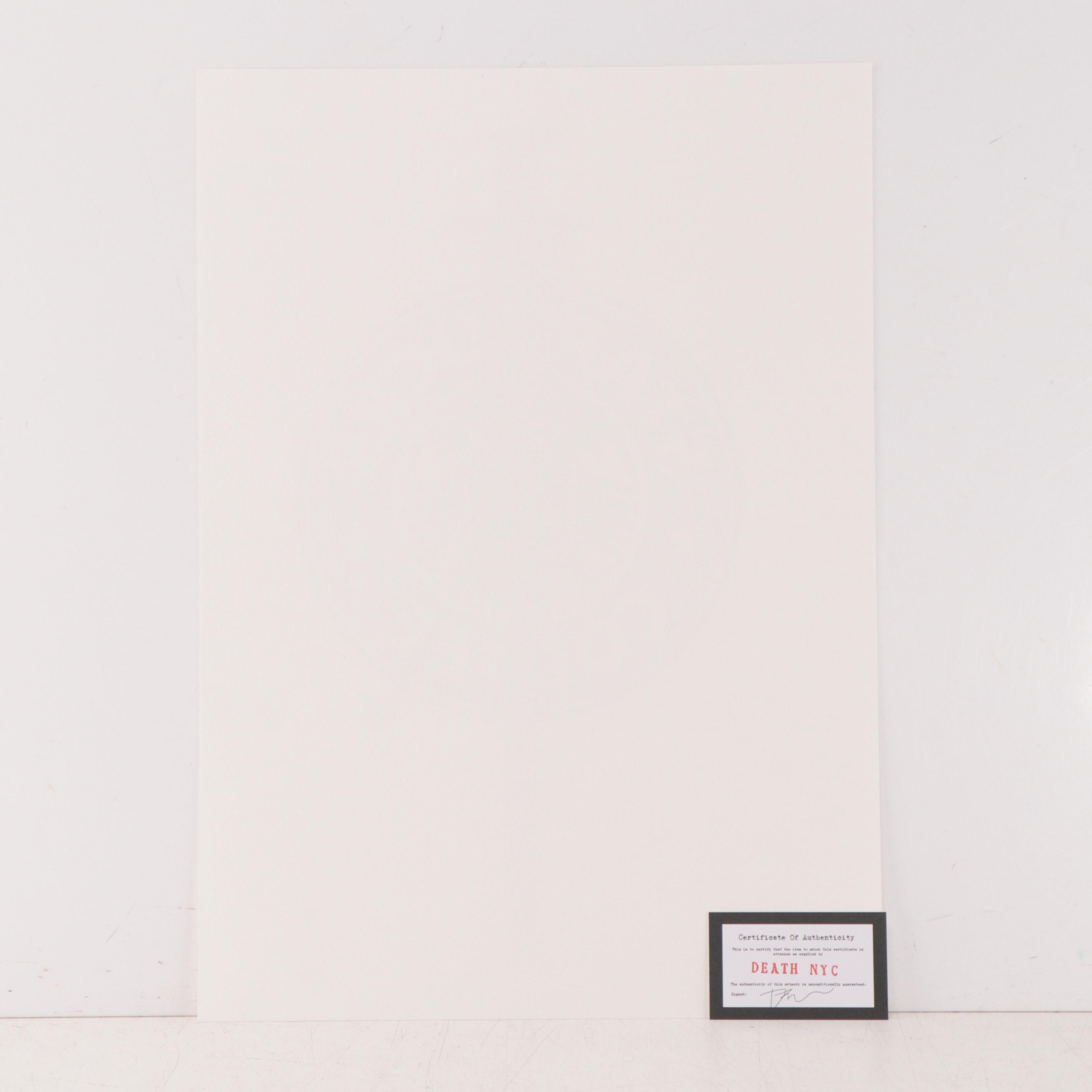 Death NYC Pop Art Offset Lithograph of Starbucks Coffee Syringe, 2019