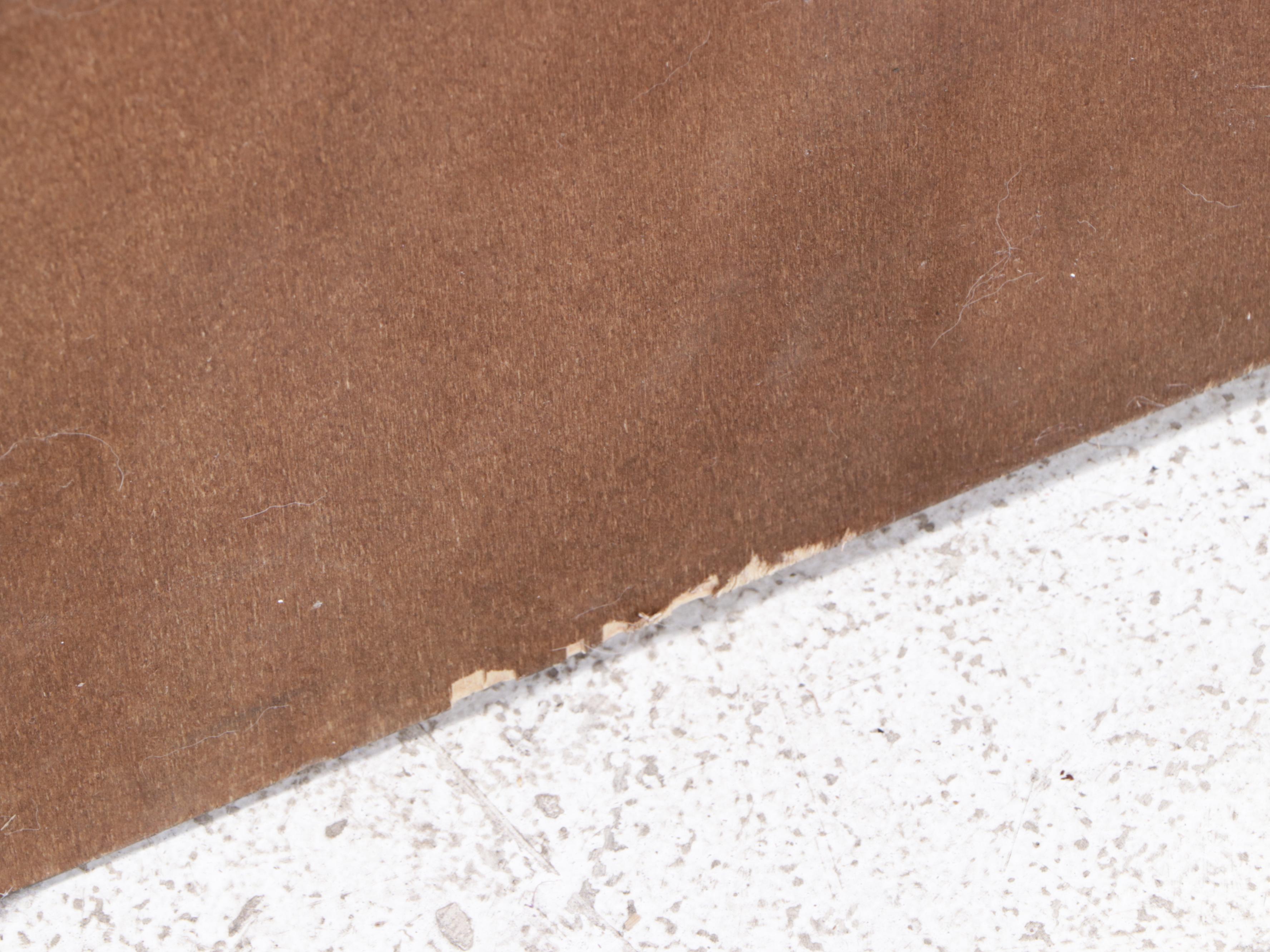 Walnut Finished Corner Bookcase with Scalloped Bonnet