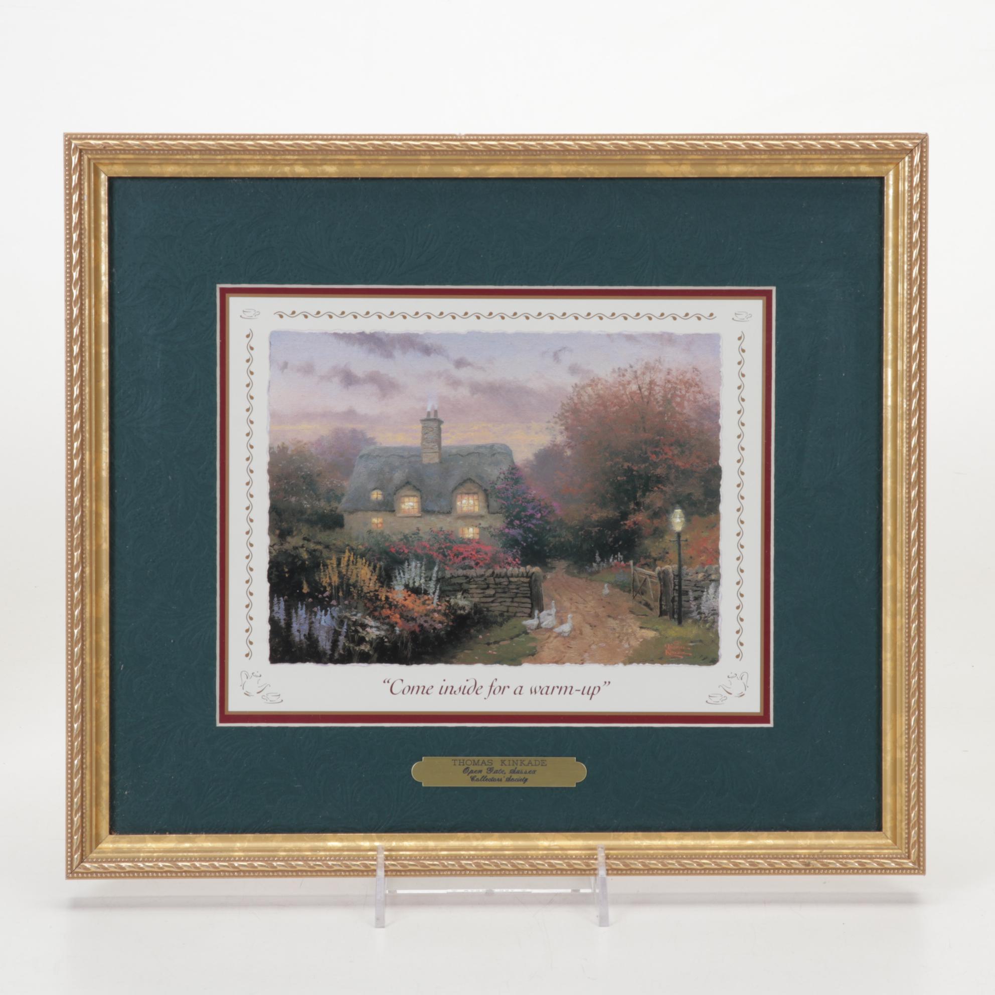 Offset Lithographs After Thomas Kinkade With Collector Plates