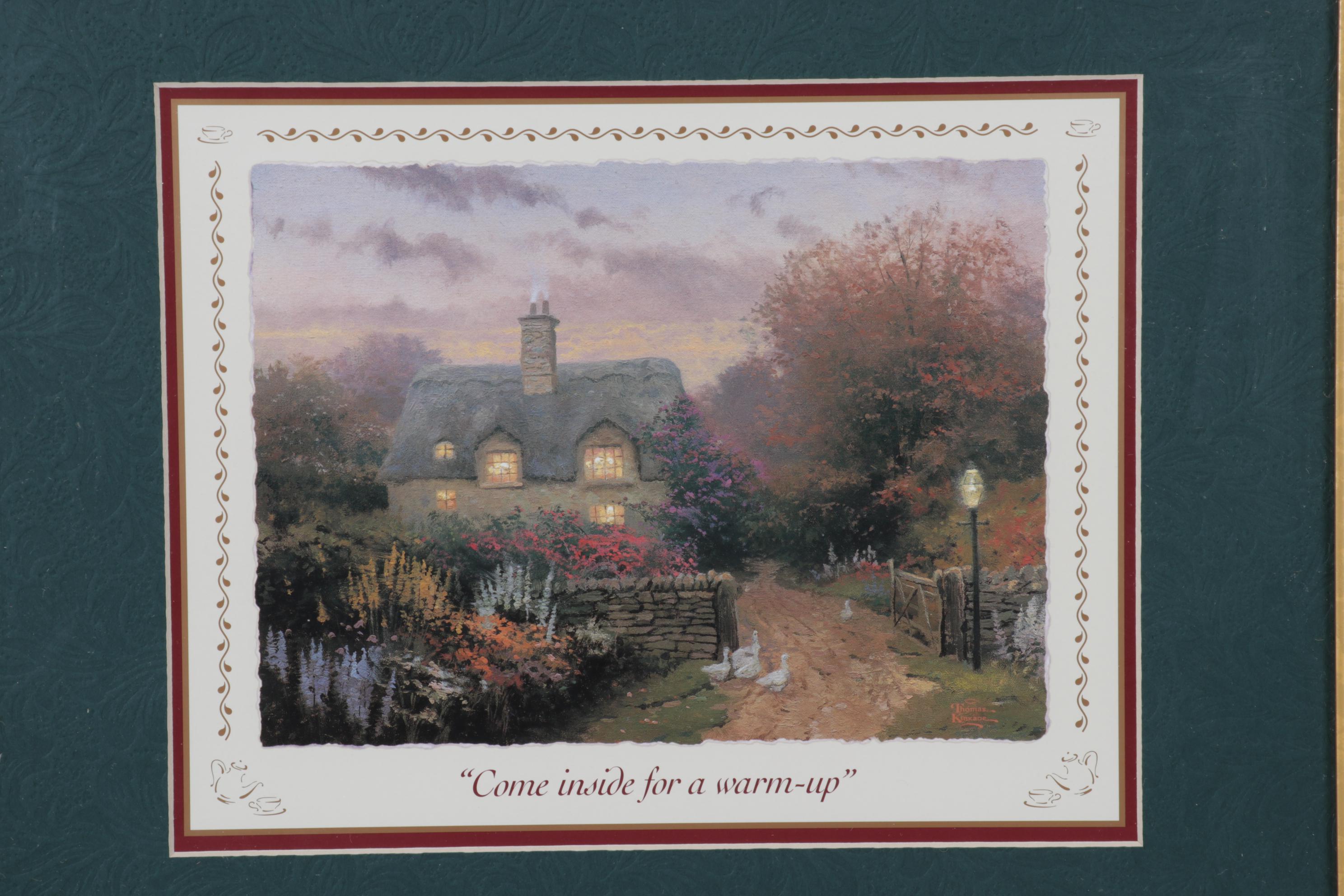 Offset Lithographs After Thomas Kinkade With Collector Plates