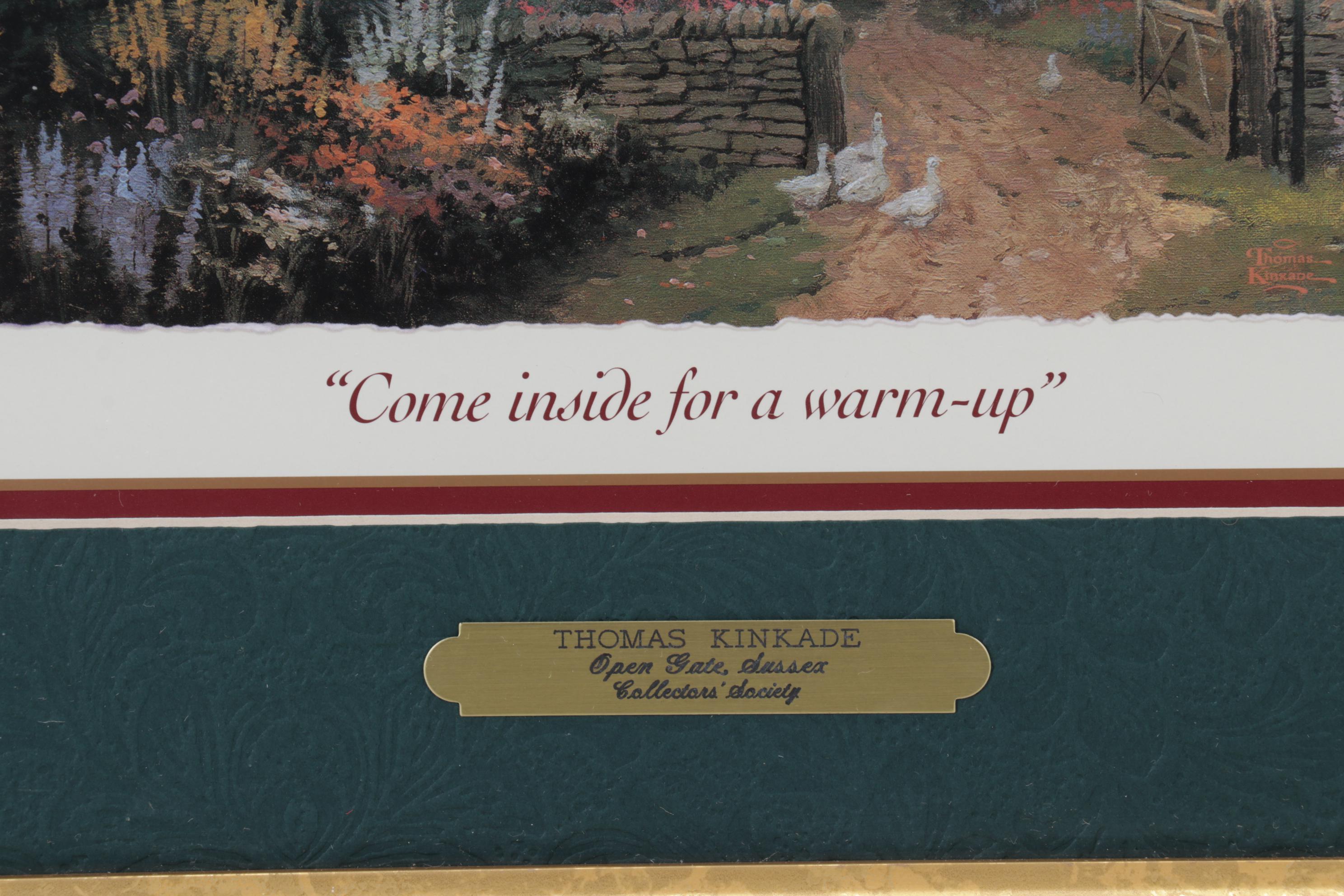 Offset Lithographs After Thomas Kinkade With Collector Plates