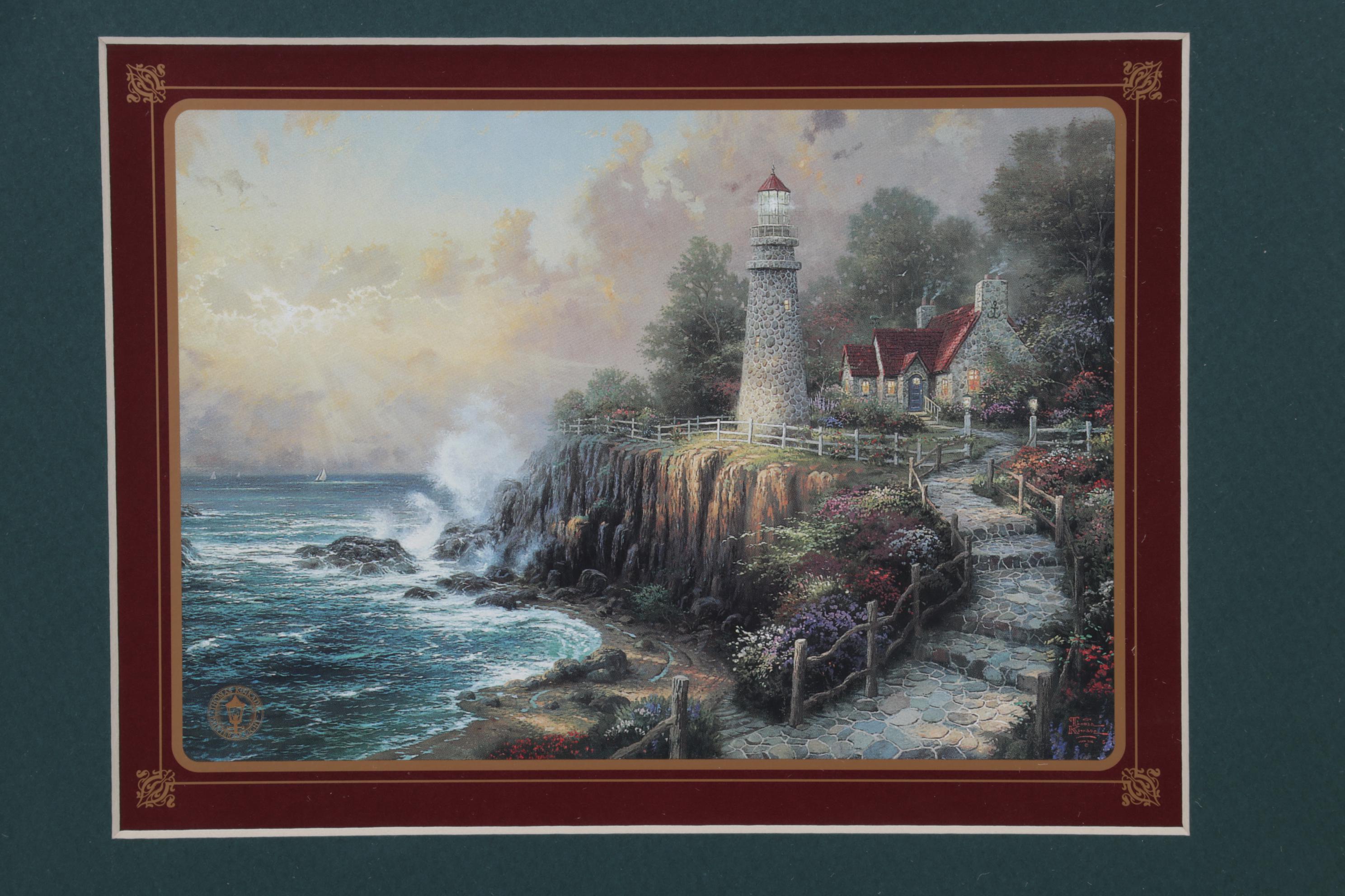 Offset Lithographs After Thomas Kinkade With Collector Plates