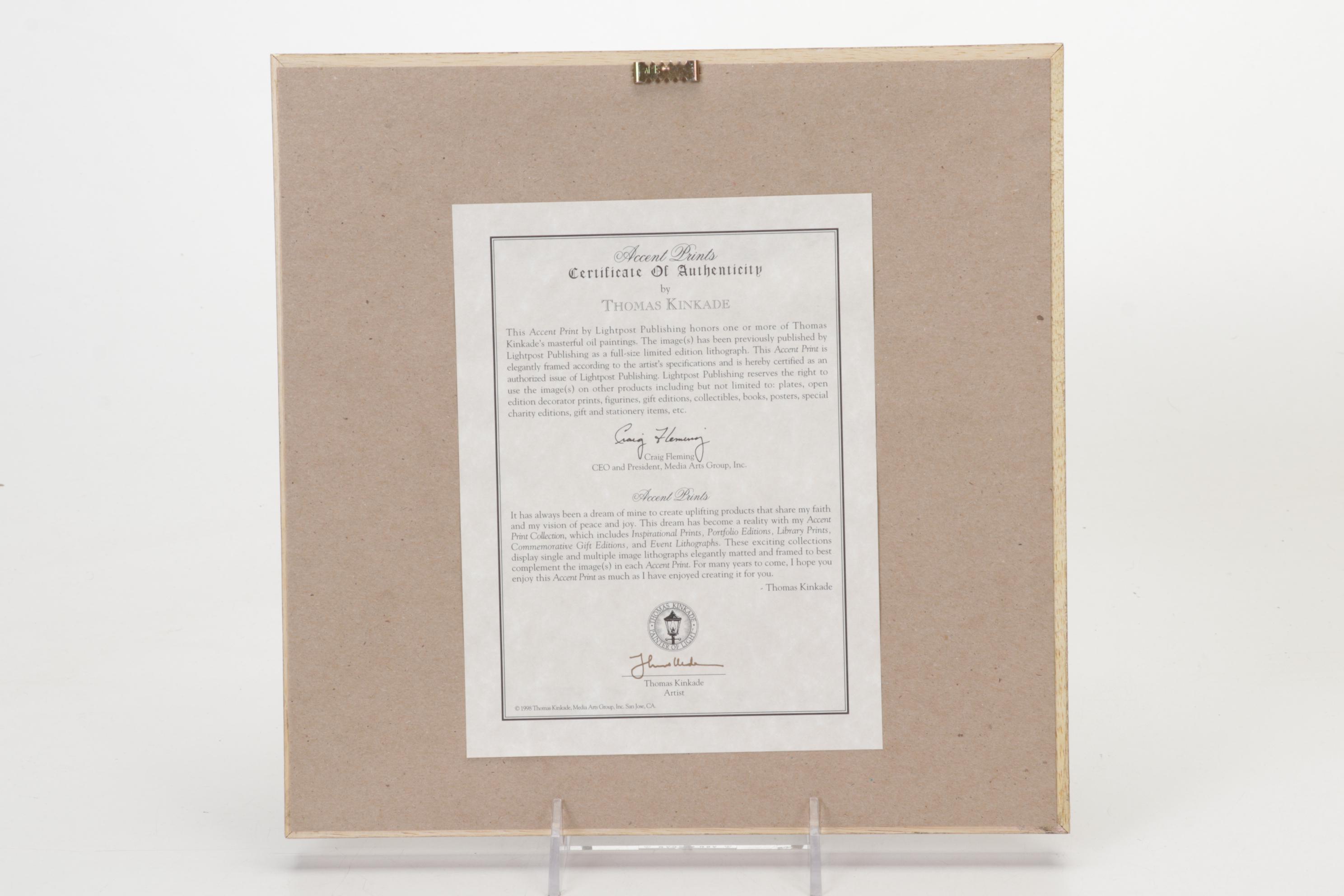 Offset Lithographs After Thomas Kinkade With Collector Plates