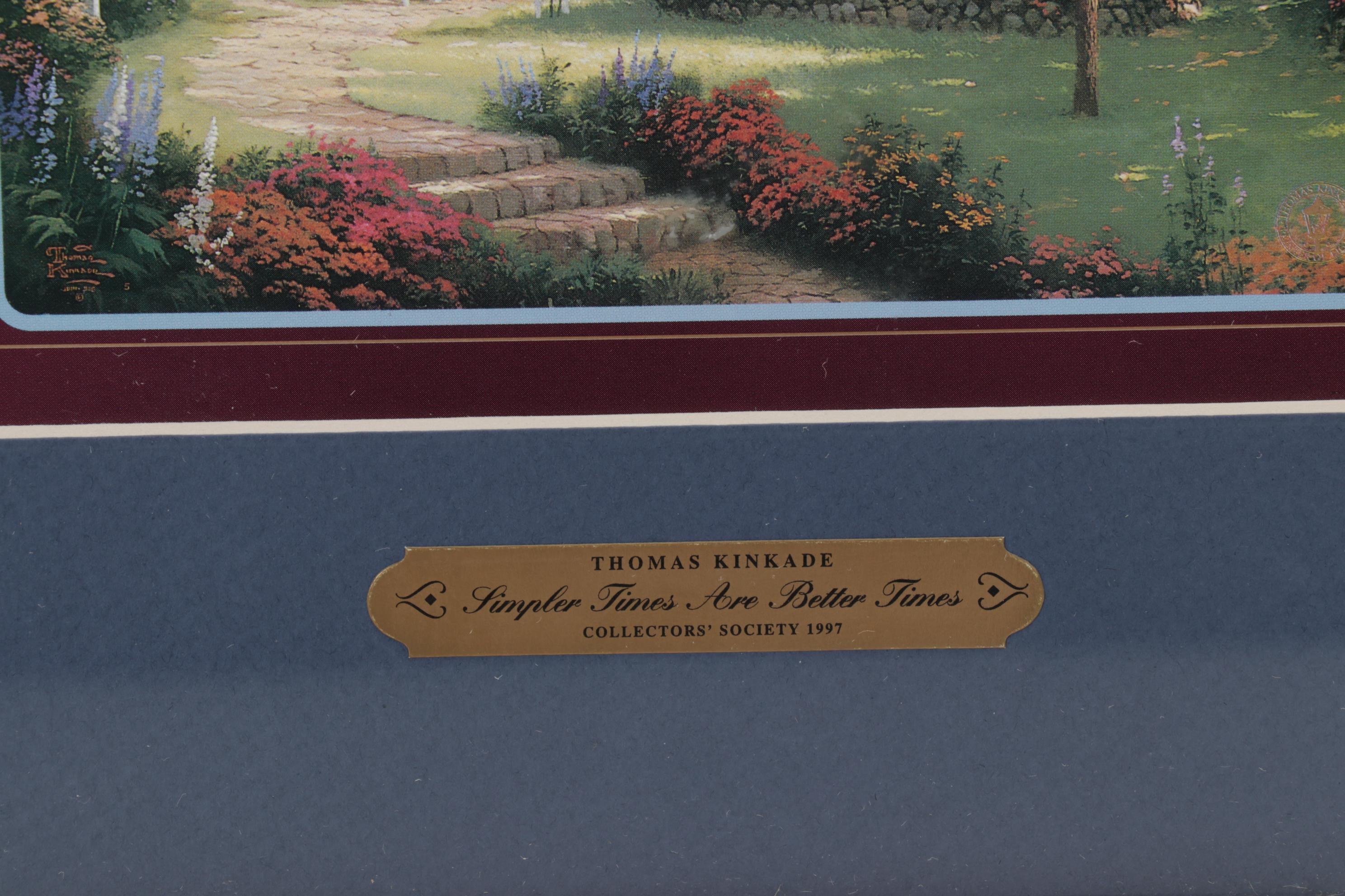 Offset Lithographs After Thomas Kinkade With Collector Plates