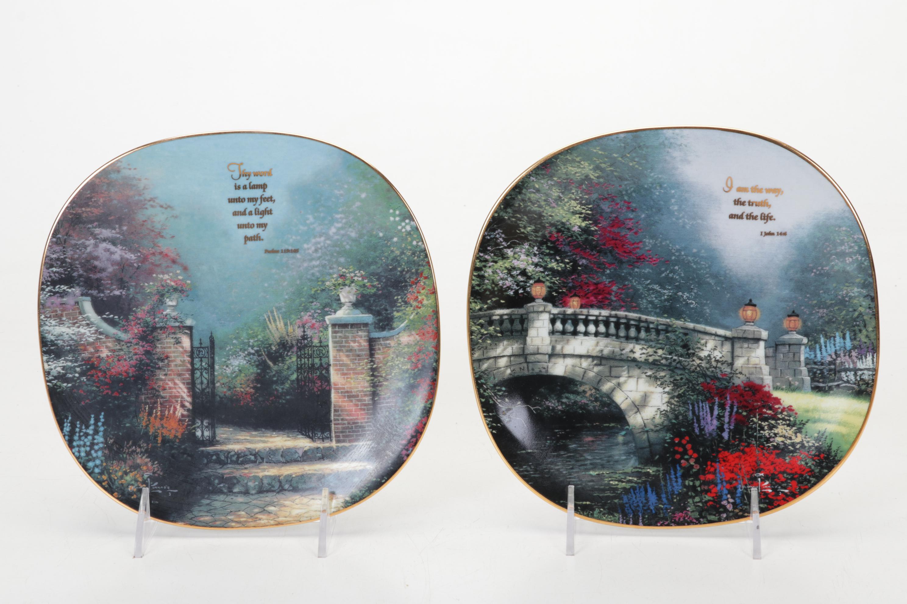 Offset Lithographs After Thomas Kinkade With Collector Plates