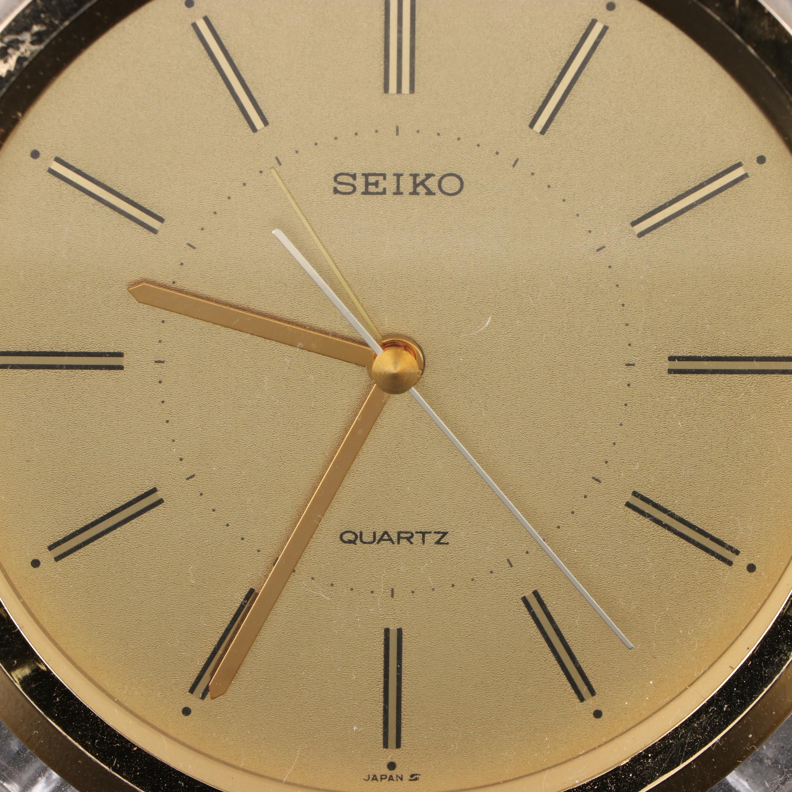 Seiko and Waterford Crystal Desk Clocks