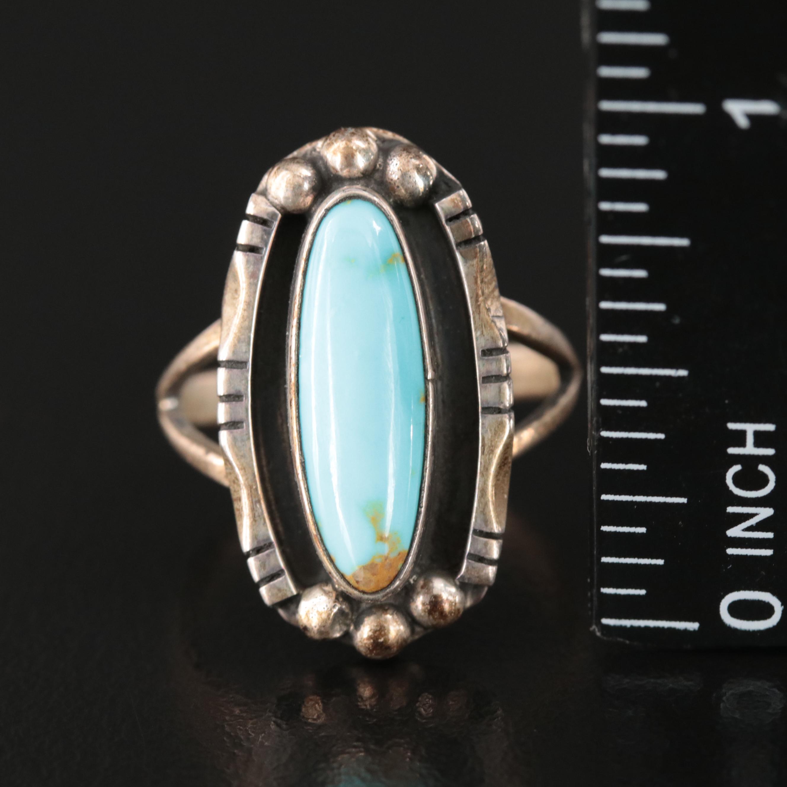 Leroy Begay Navajo Diné Sterling Faux Turquoise Ring