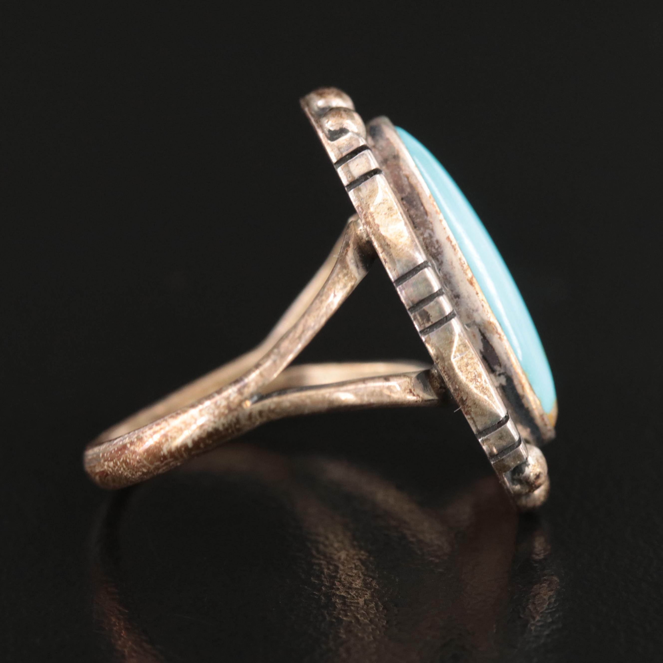 Leroy Begay Navajo Diné Sterling Faux Turquoise Ring
