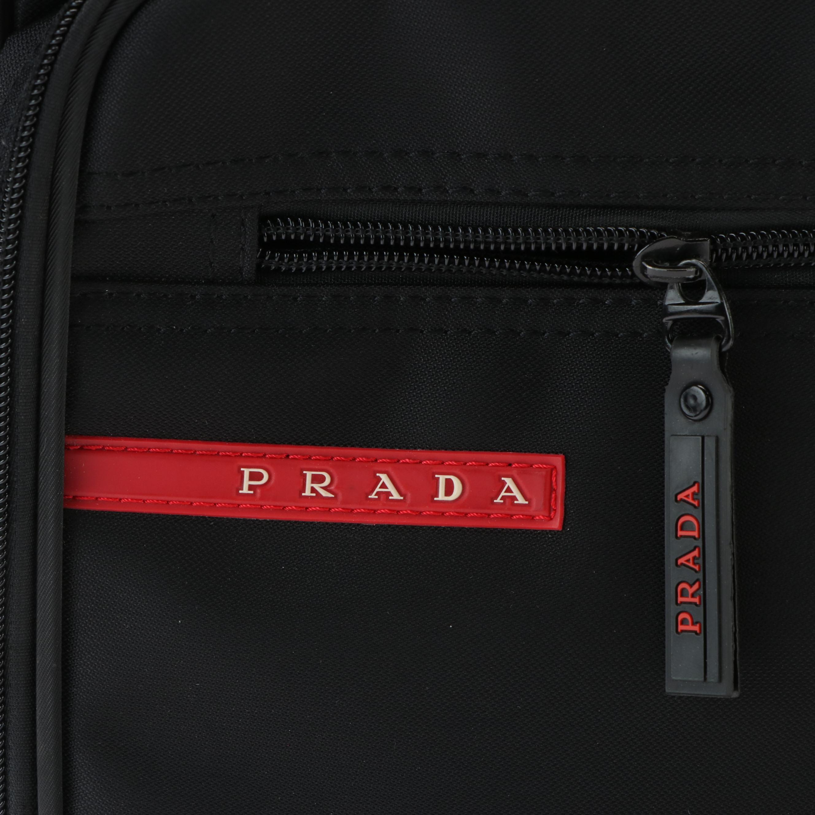 Prada Black Nylon Laptop Brief Case