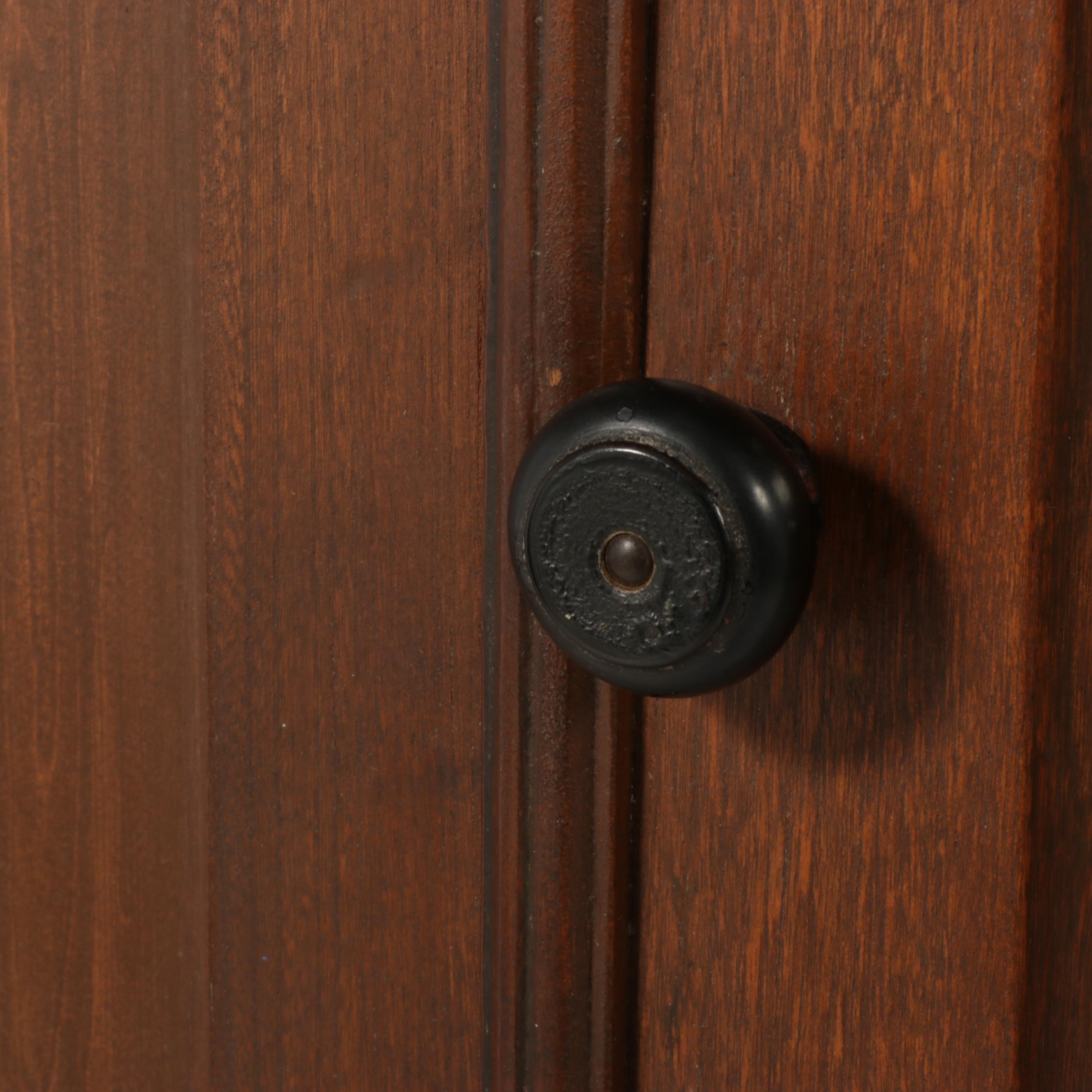 Primitive Walnut Linen Cabinet, Late 19th Century
