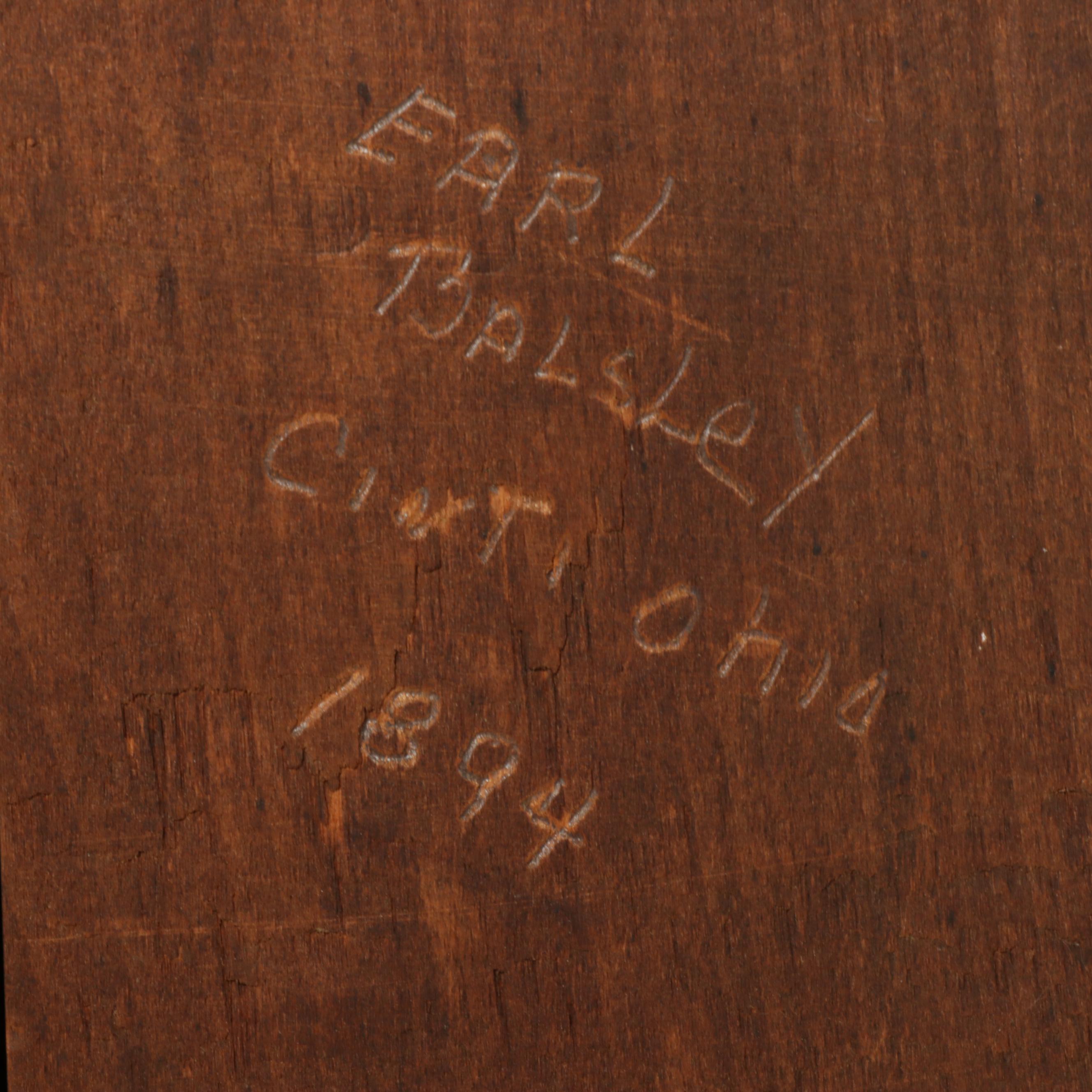 Primitive Walnut Linen Cabinet, Late 19th Century