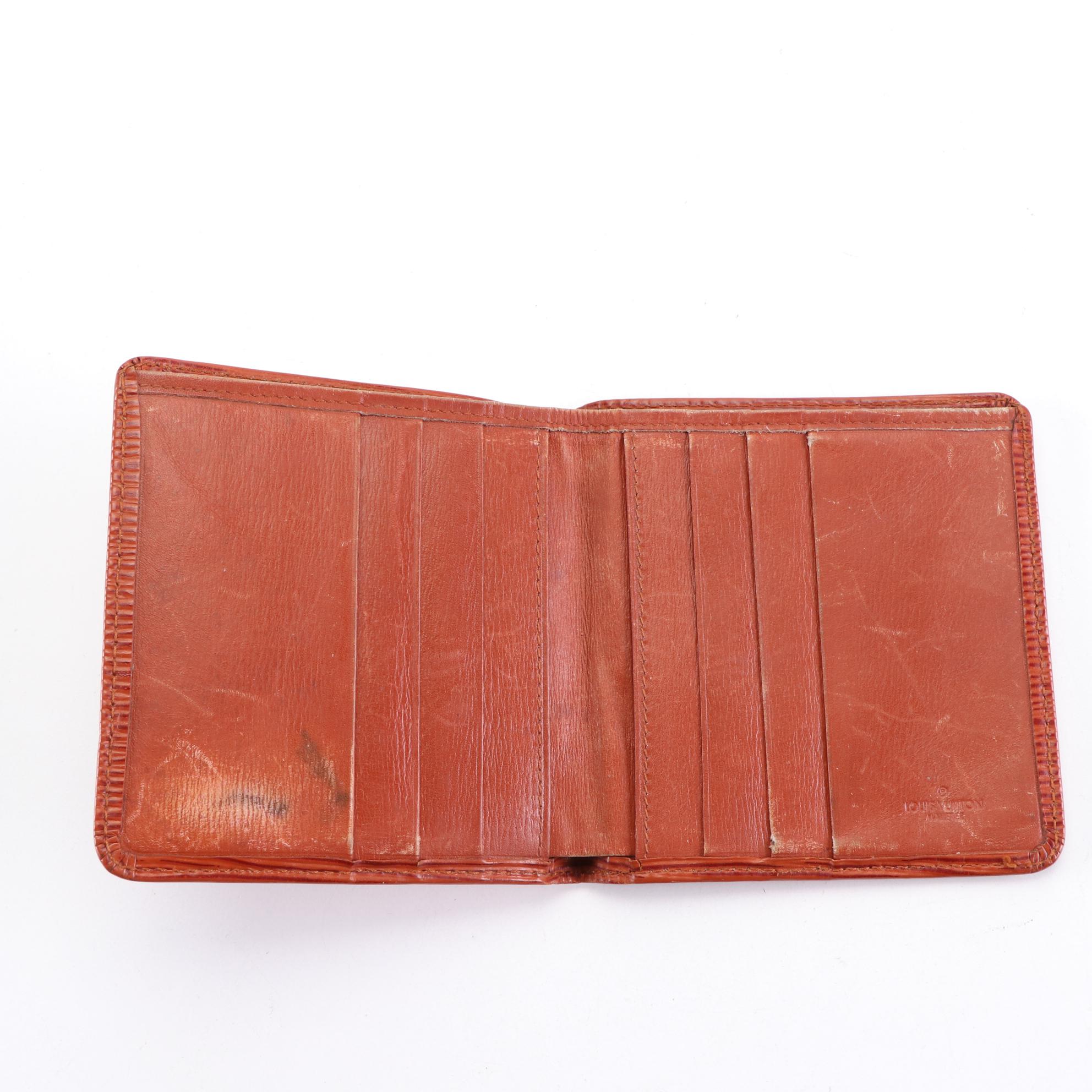 Louis Vuitton Malletier Bifold Wallet in Kenyan Fawn Epi Leather