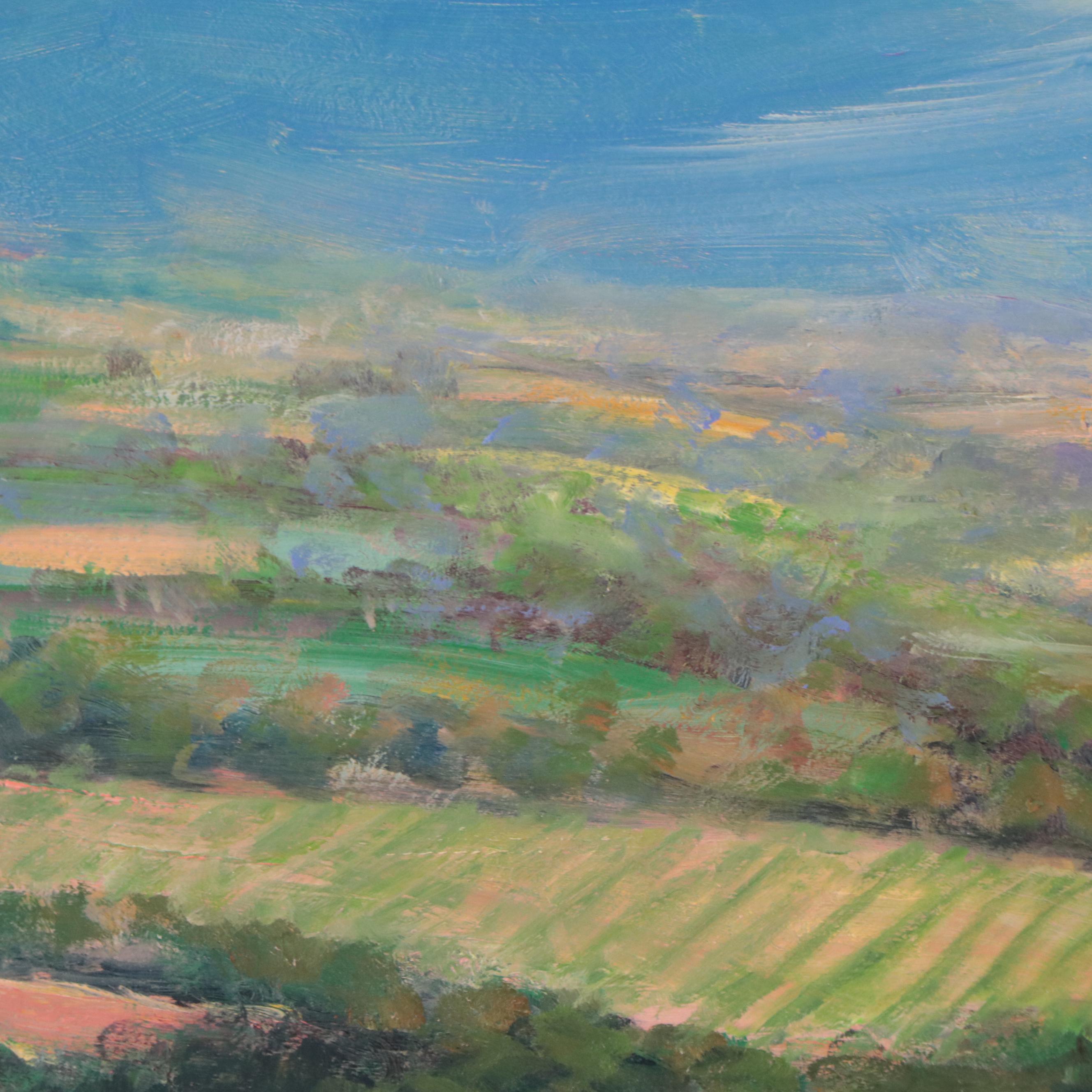 Nino Pippa Oil Painting "Wine Country Tuscany Arno Valley," 2016