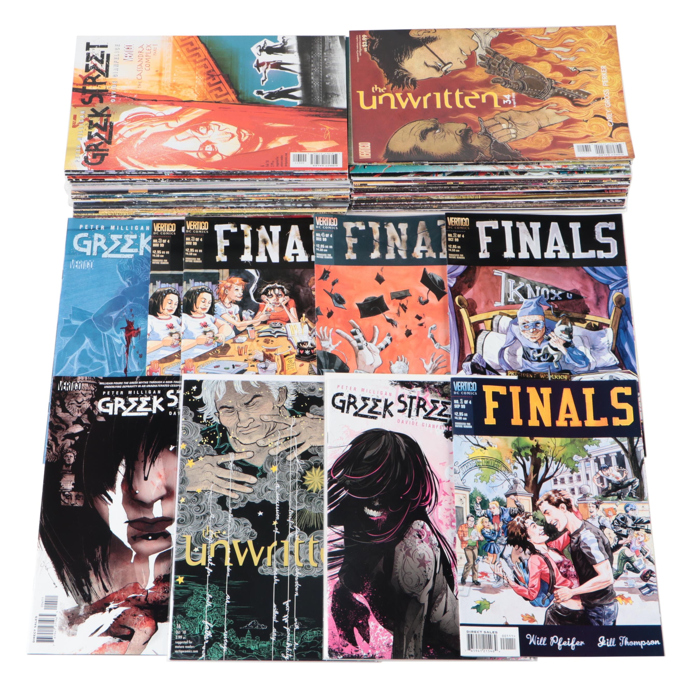 Modern Age "Finals", "Greek Street", and "The Unwritten" Vertigo Comic Books