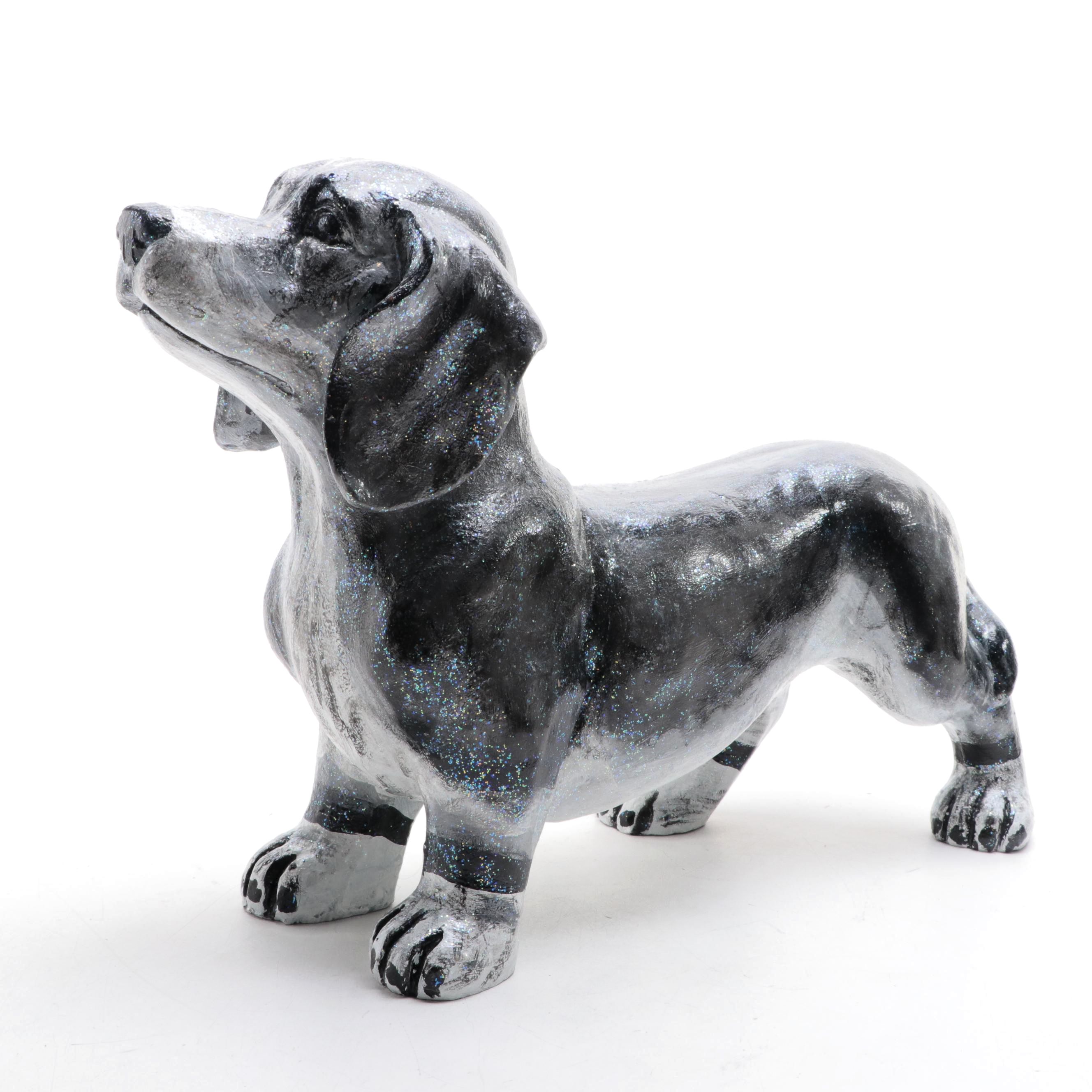 Cast Composite Dachshund Figure