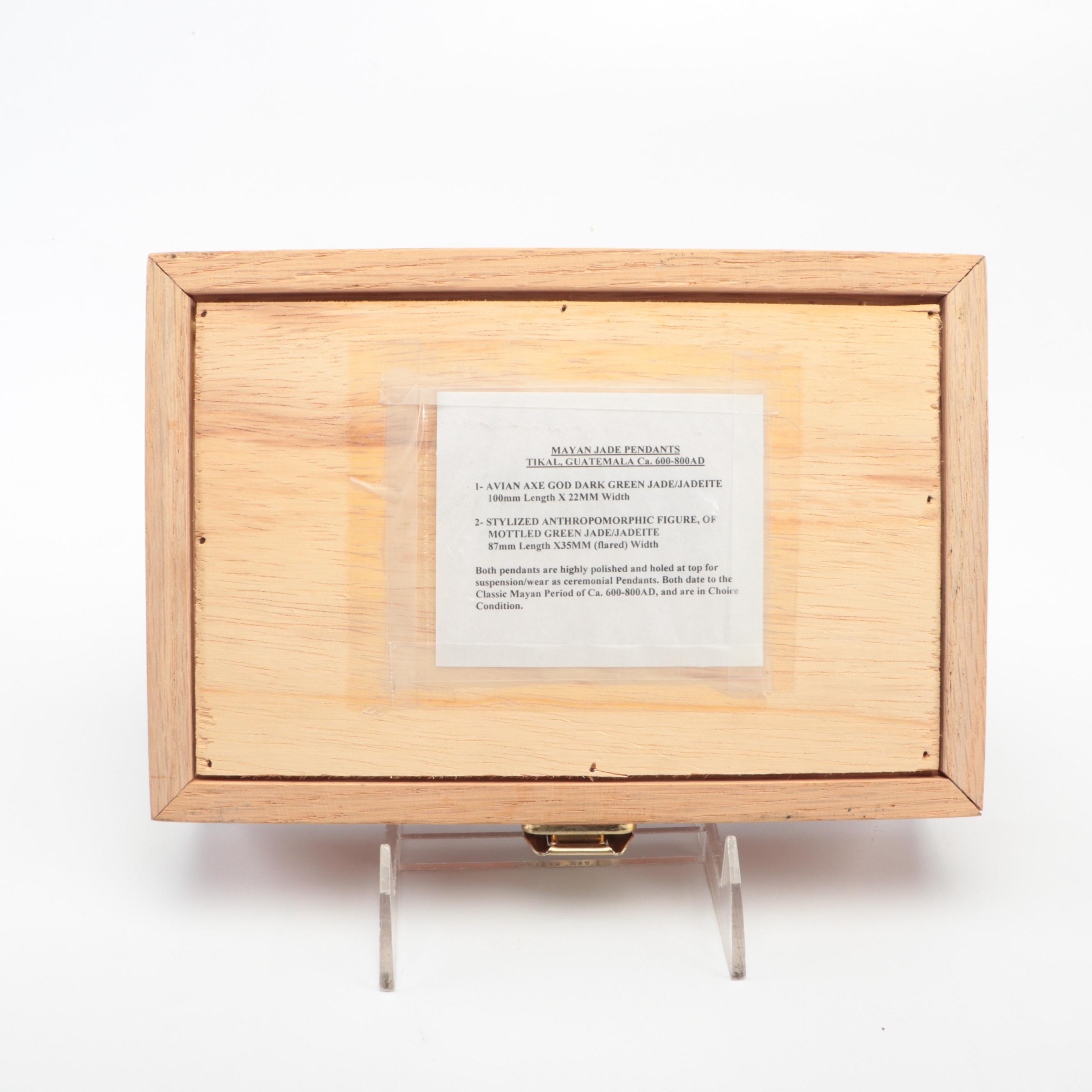 Mayan Style Aventurine Axe God Pendant