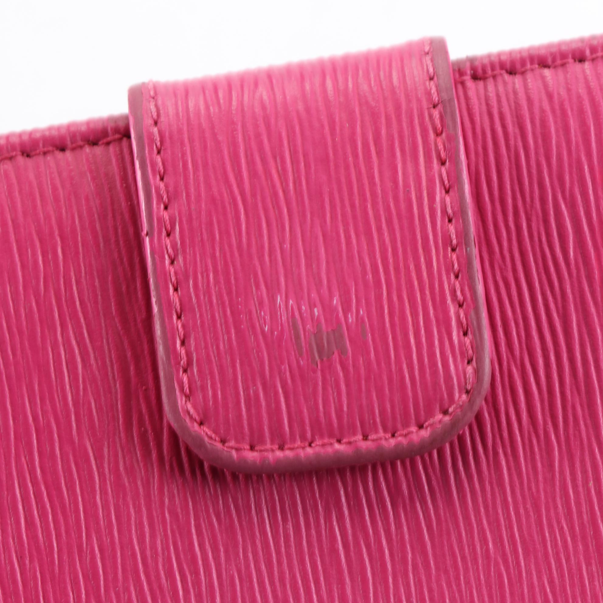 Prada Saffiano Leather Zip-Around Compact Wallet