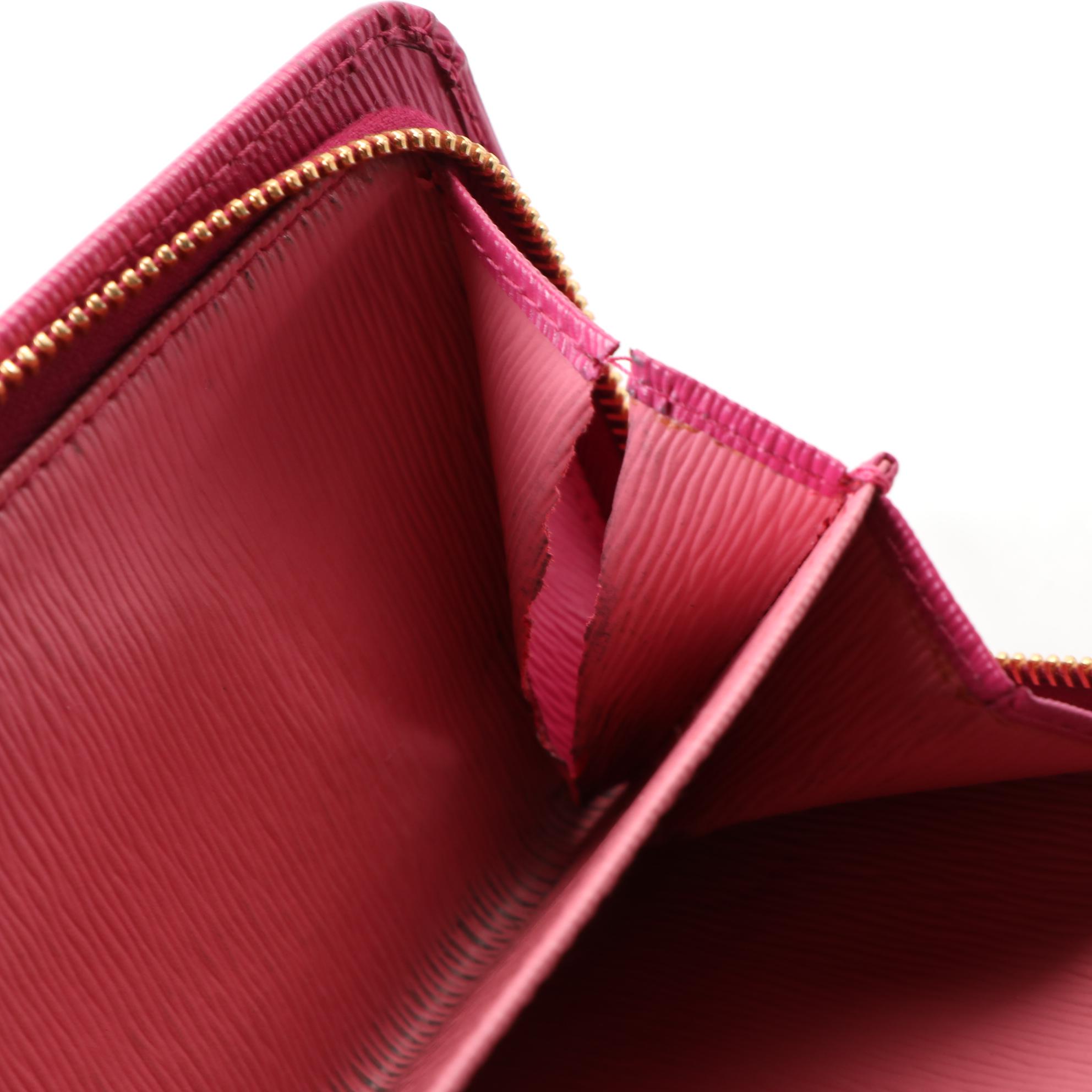 Prada Saffiano Leather Zip-Around Compact Wallet