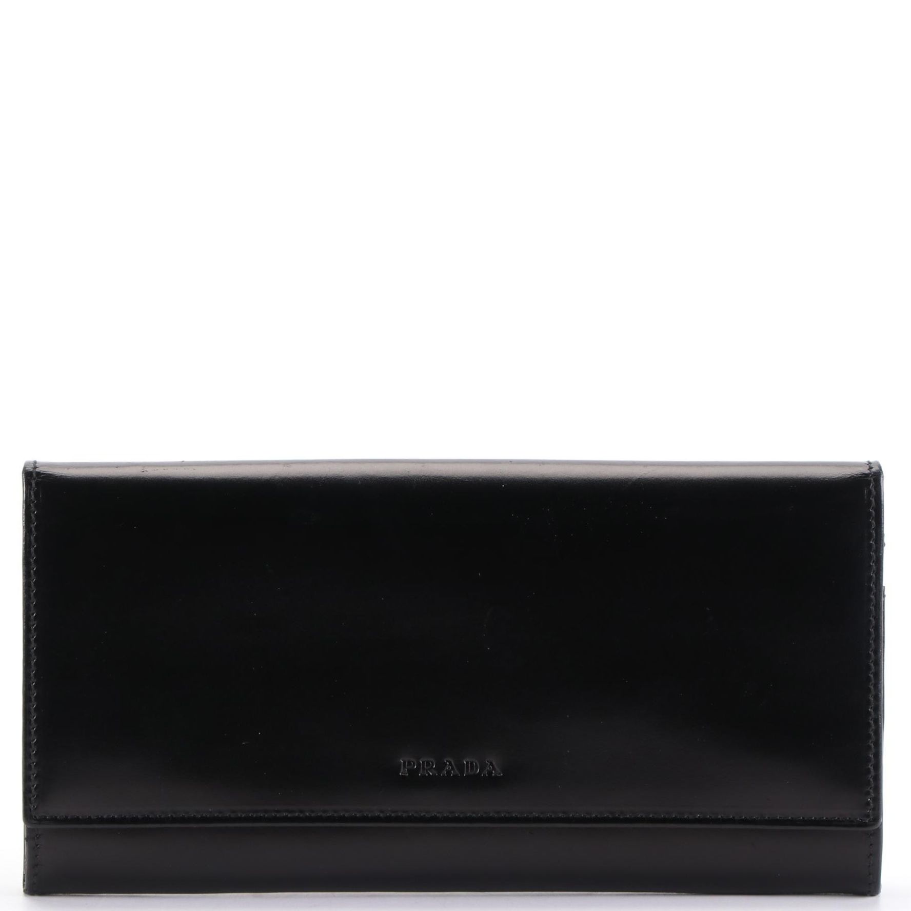 Prada Leather Long Wallet with Box