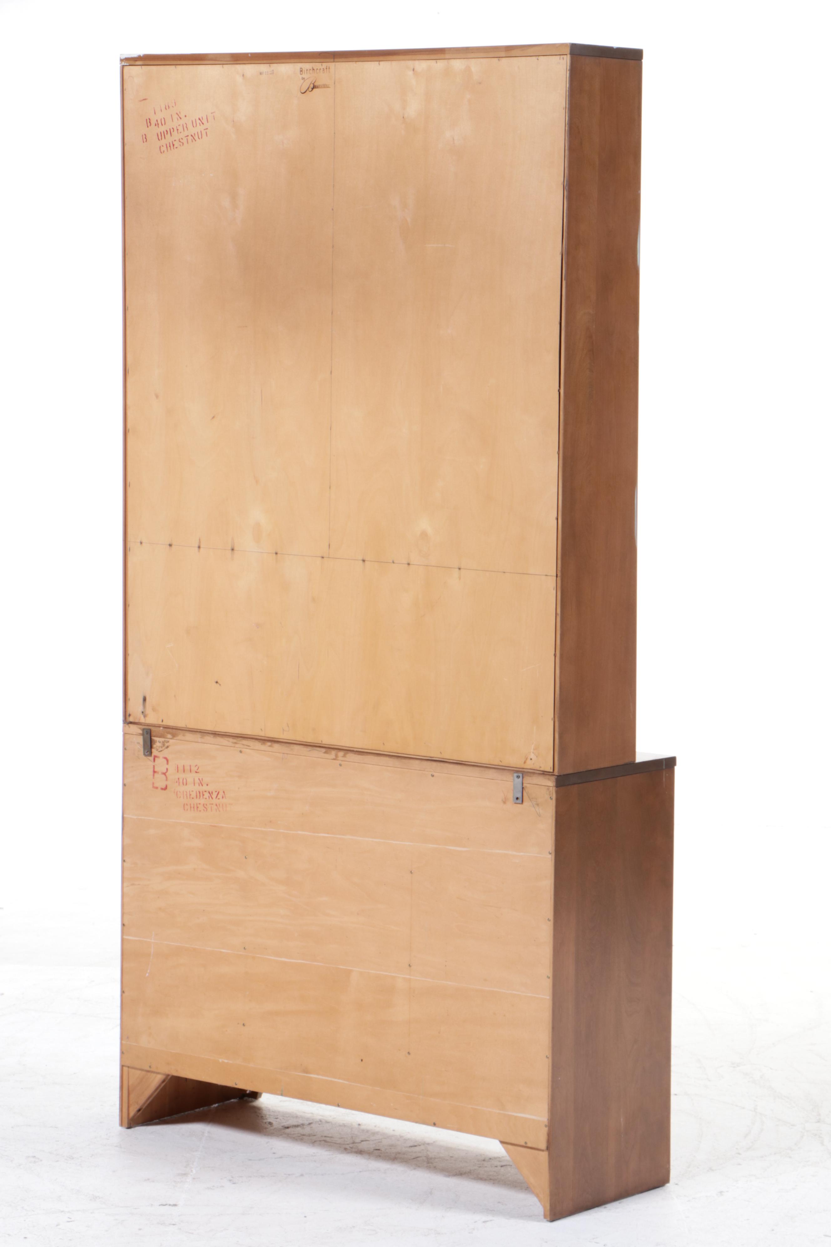 Baumritter "Birchcraft" Bookcase in Chestnut Finish, Mid-20th Century