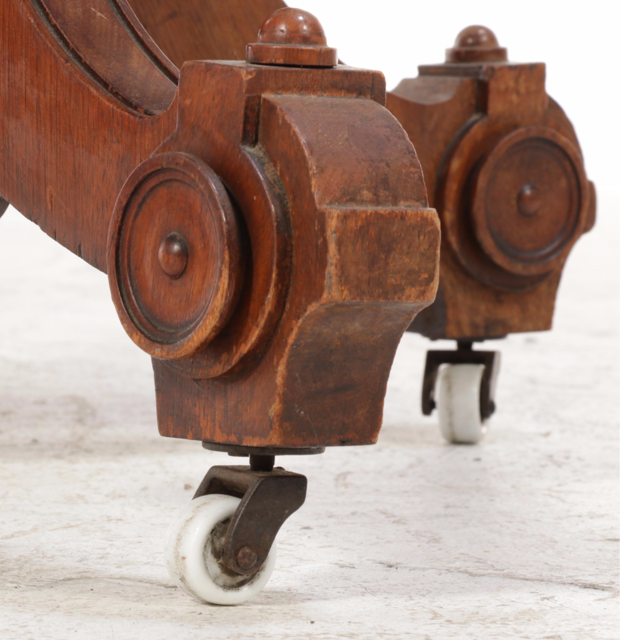 American Renaissance Revival Walnut and White Marble Parlor Table, circa 1870
