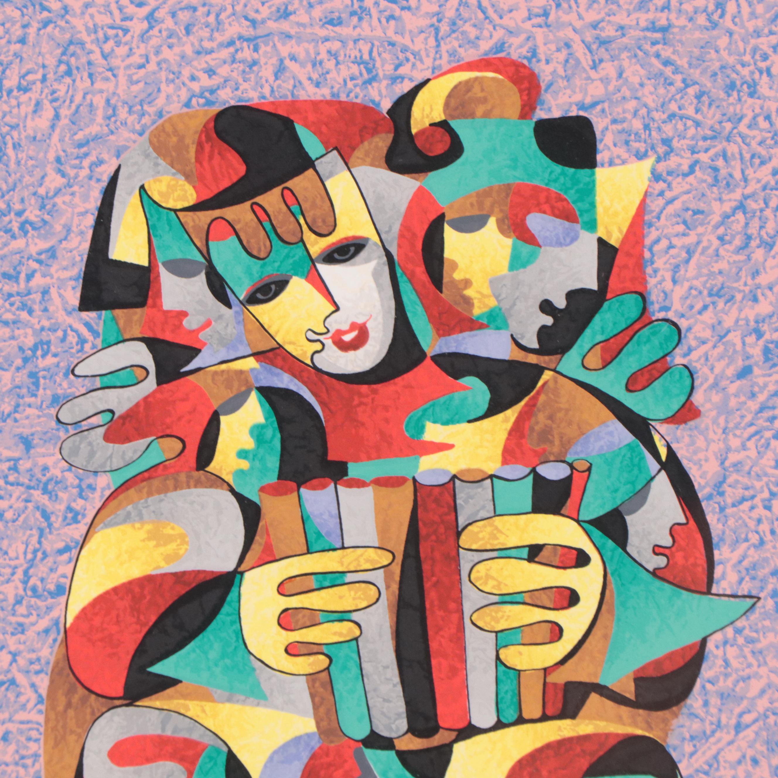 Anatole Krasnyansky Abstract Serigraph "Enigma"