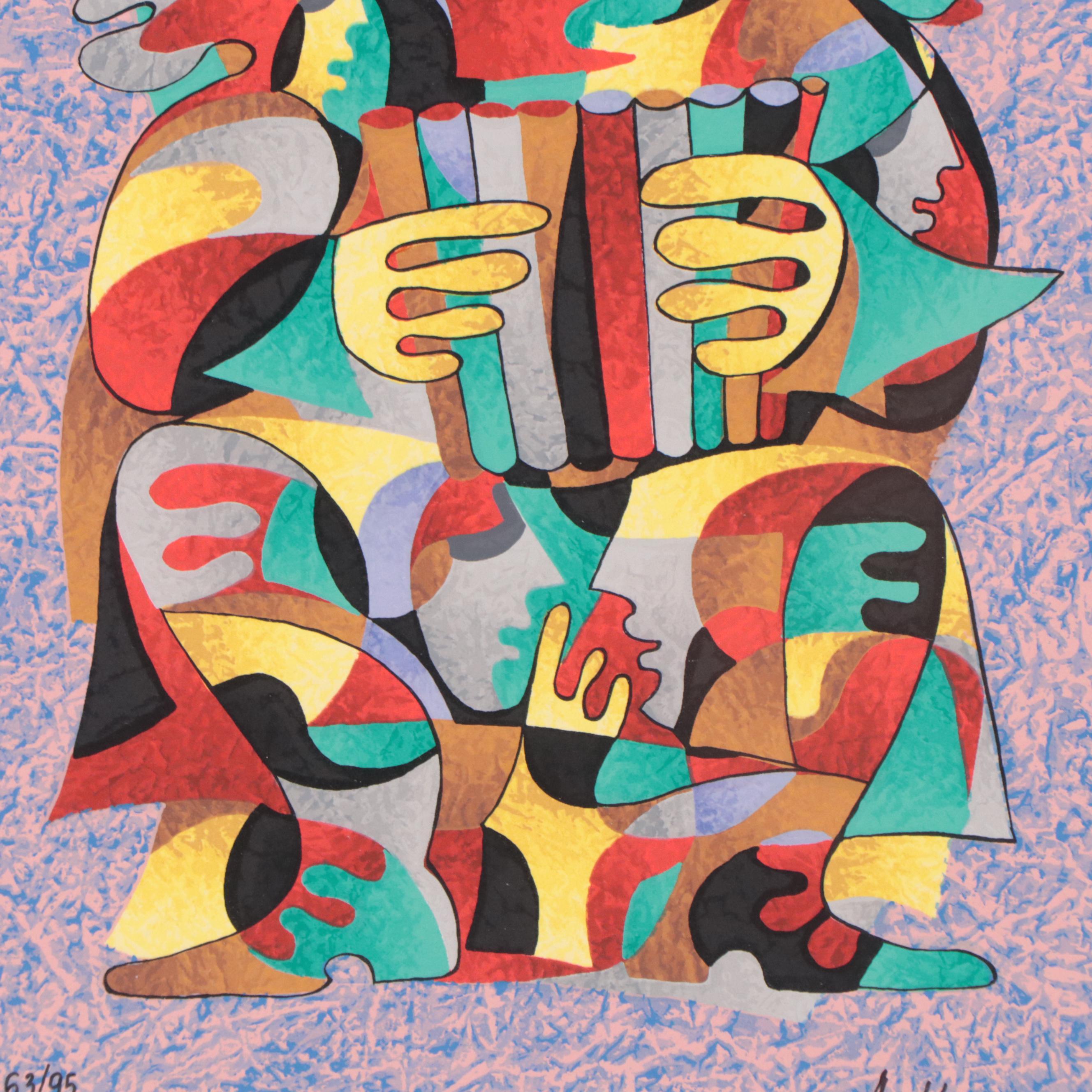 Anatole Krasnyansky Abstract Serigraph "Enigma"