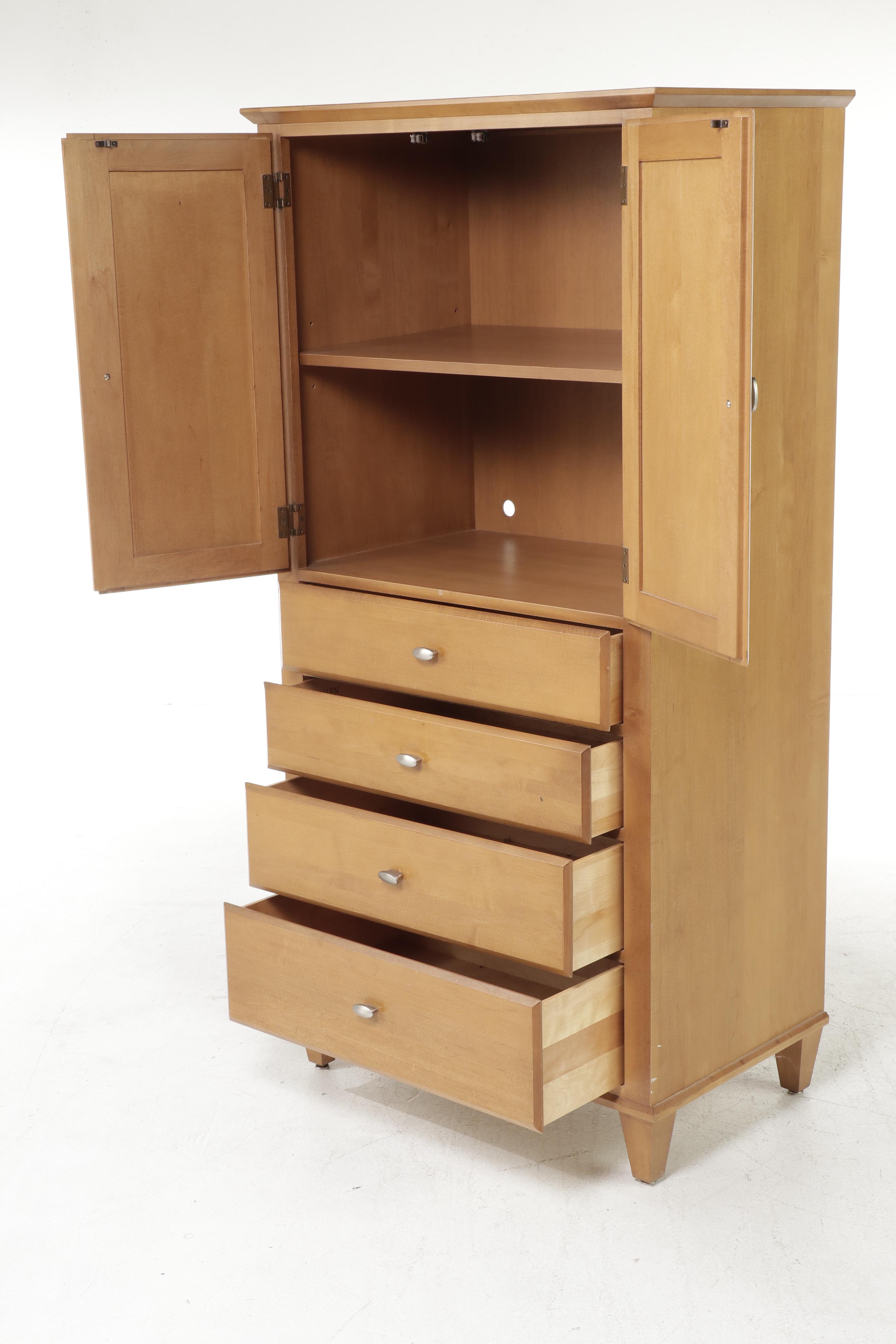 Ethan Allen "Elements" Maple Wardrobe or Media Cabinet