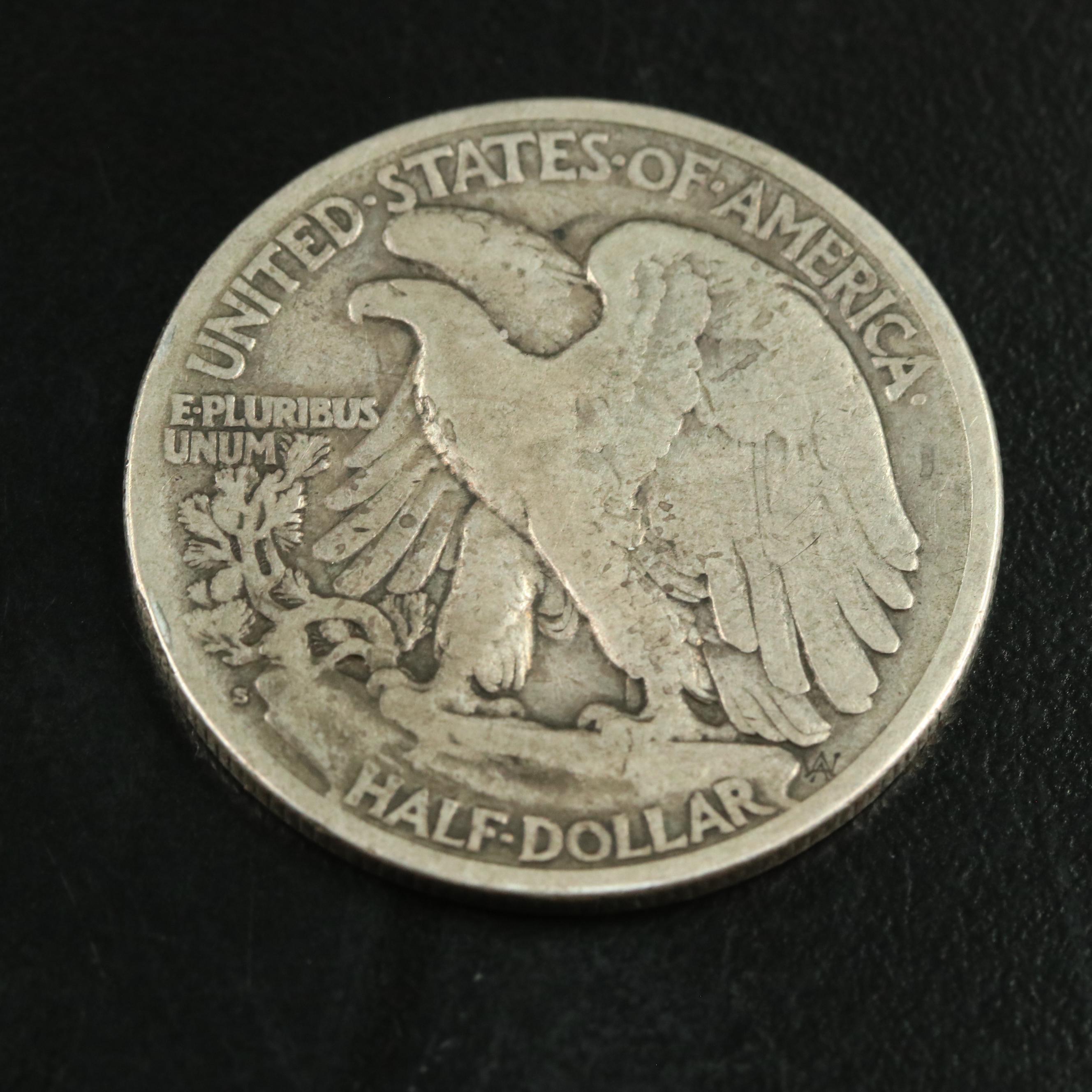 Low Mintage 1921-S Walking Liberty Silver Half Dollar