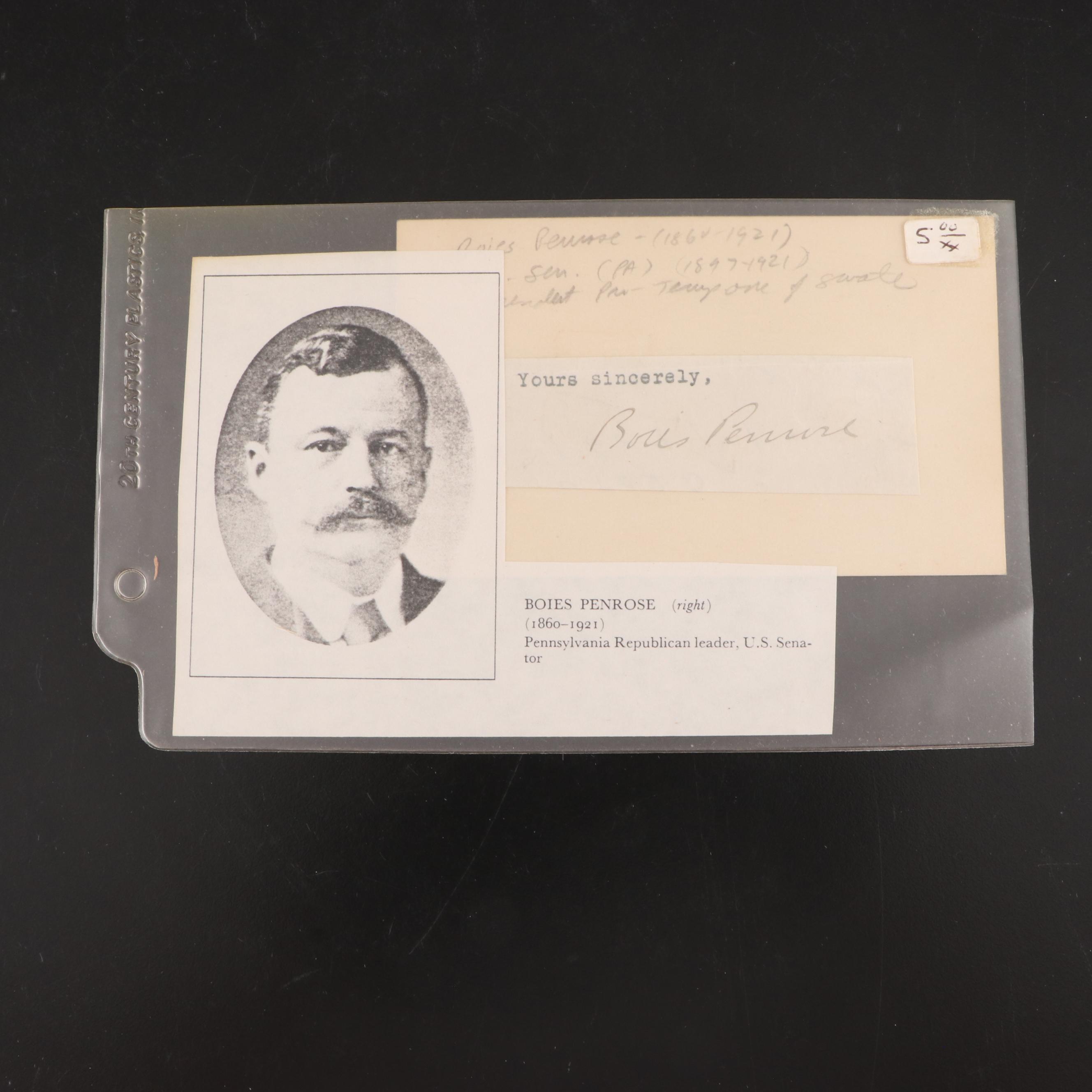 Happy Rockefeller, Boies Penrose, Heinrich Ries and More Letter Valedictions