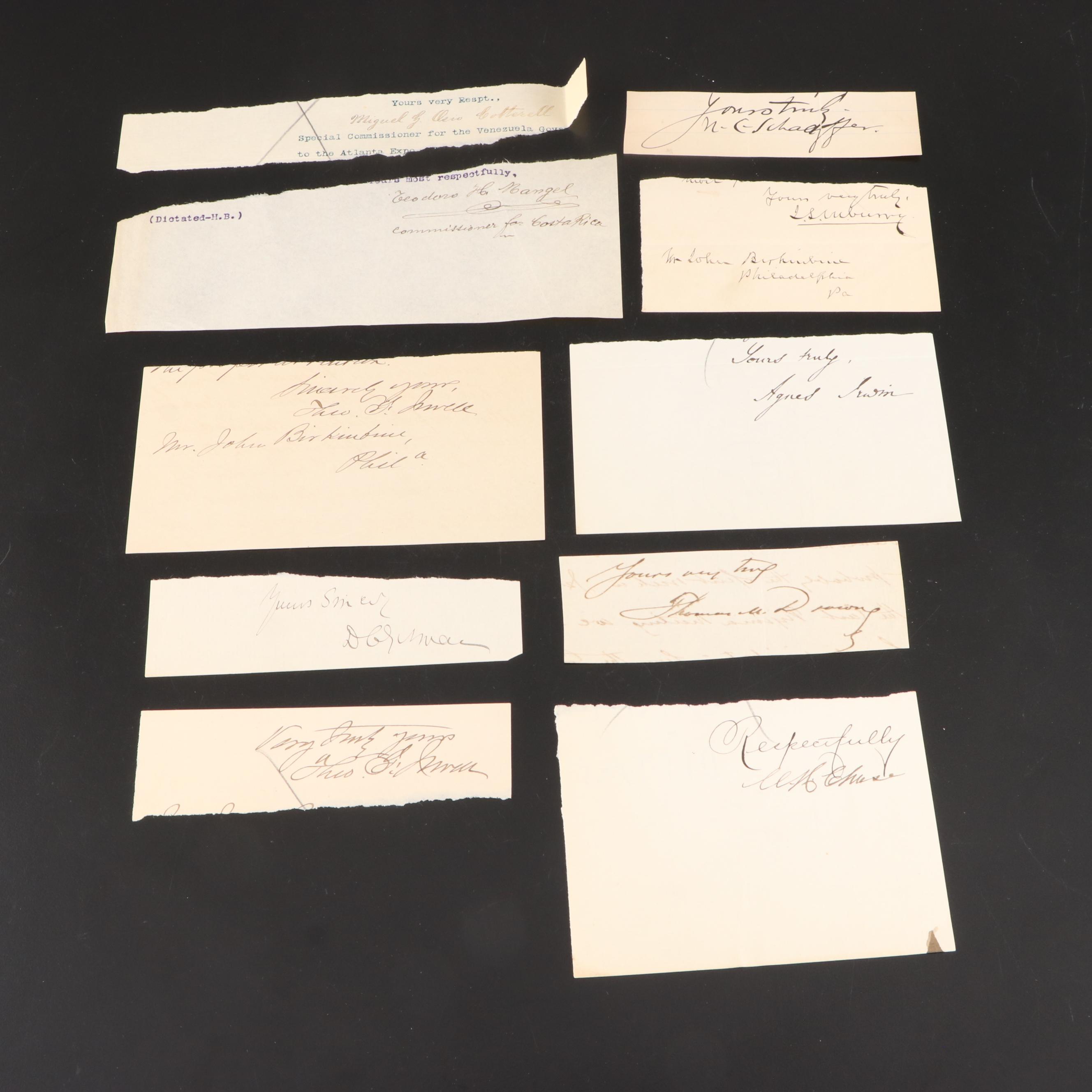 Happy Rockefeller, Boies Penrose, Heinrich Ries and More Letter Valedictions