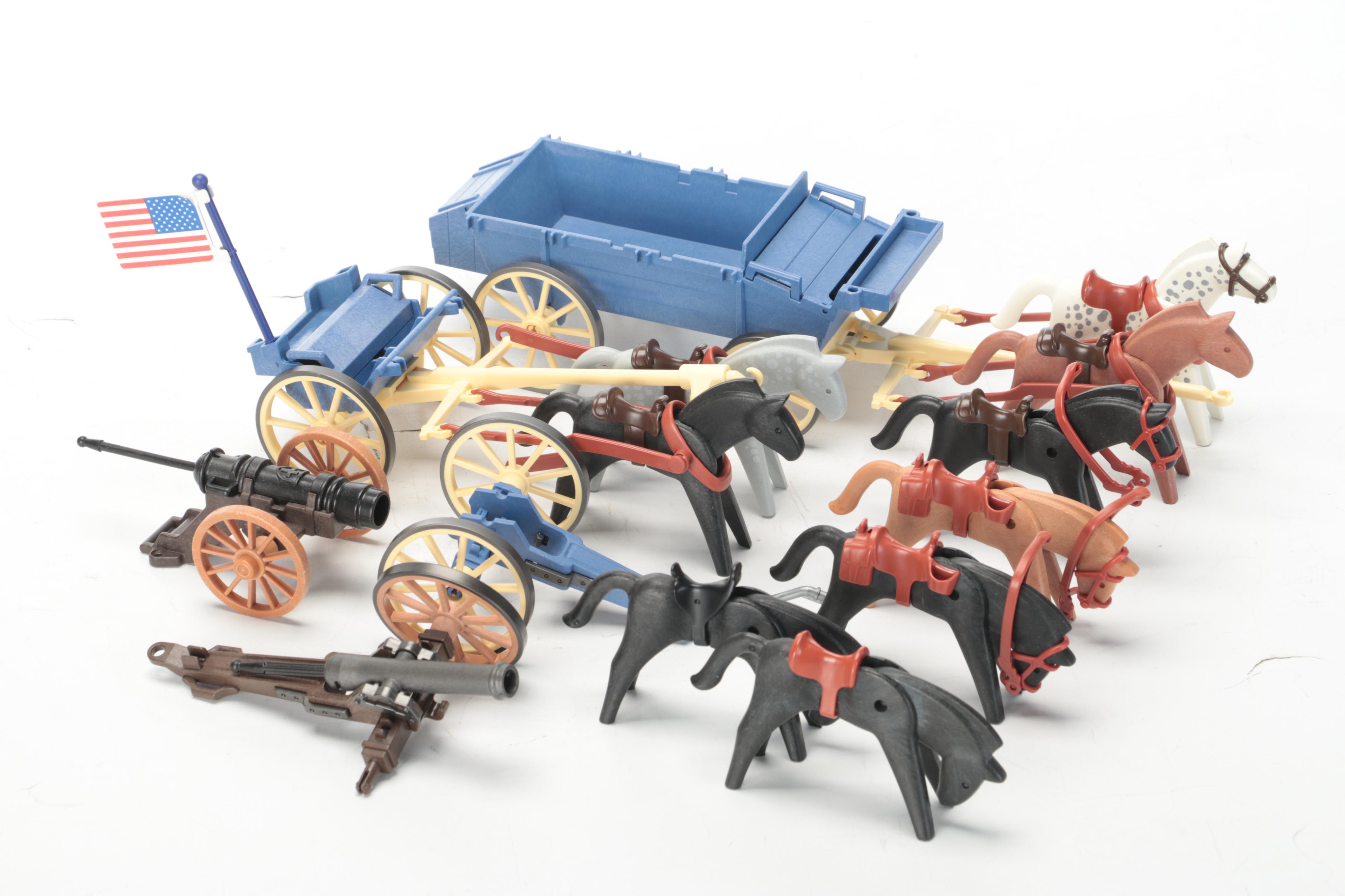 Playmobil US "5th Cavalry Headquarters" Fort with Action Figures