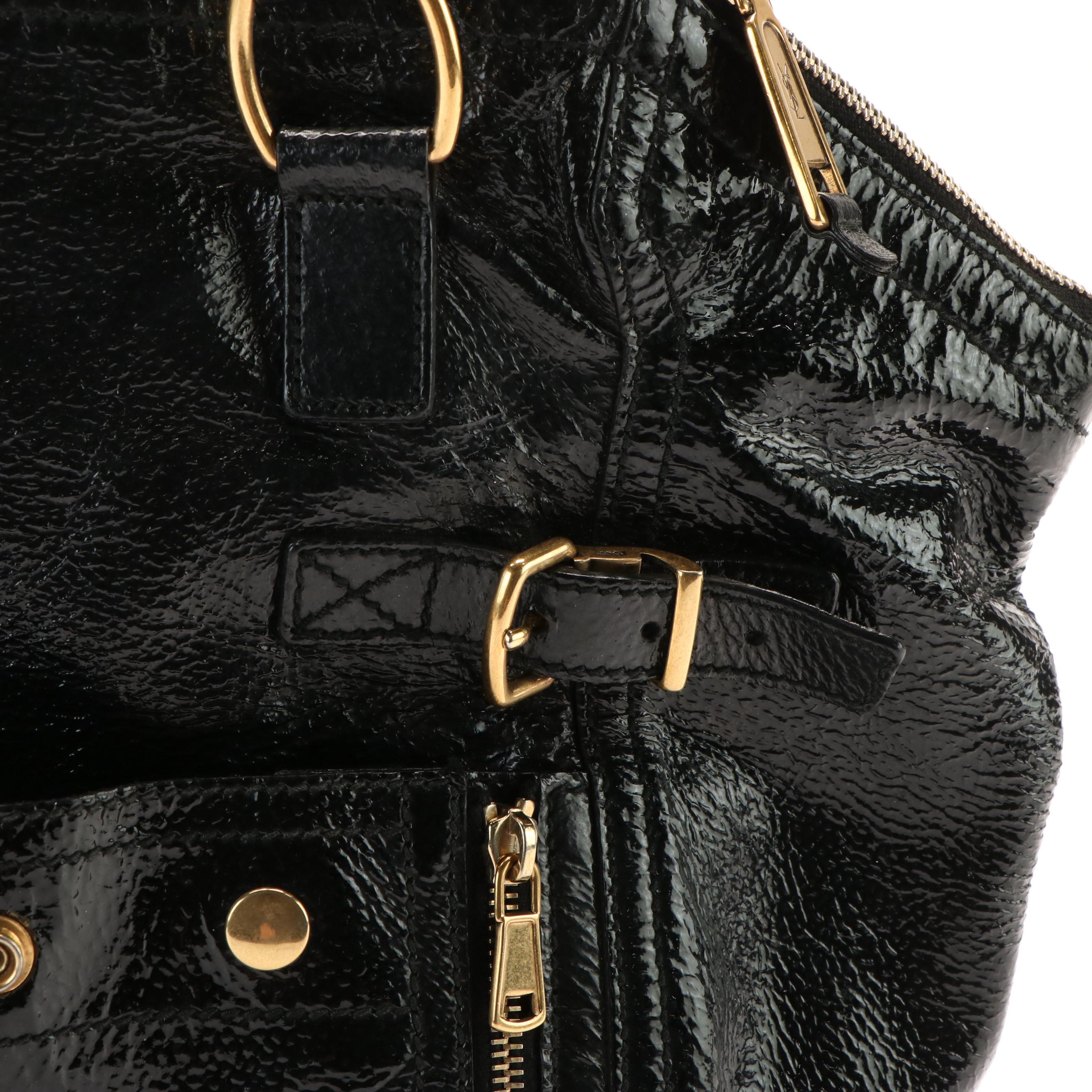 Yves Saint Laurent Downtown Patent Leather Tote Bag