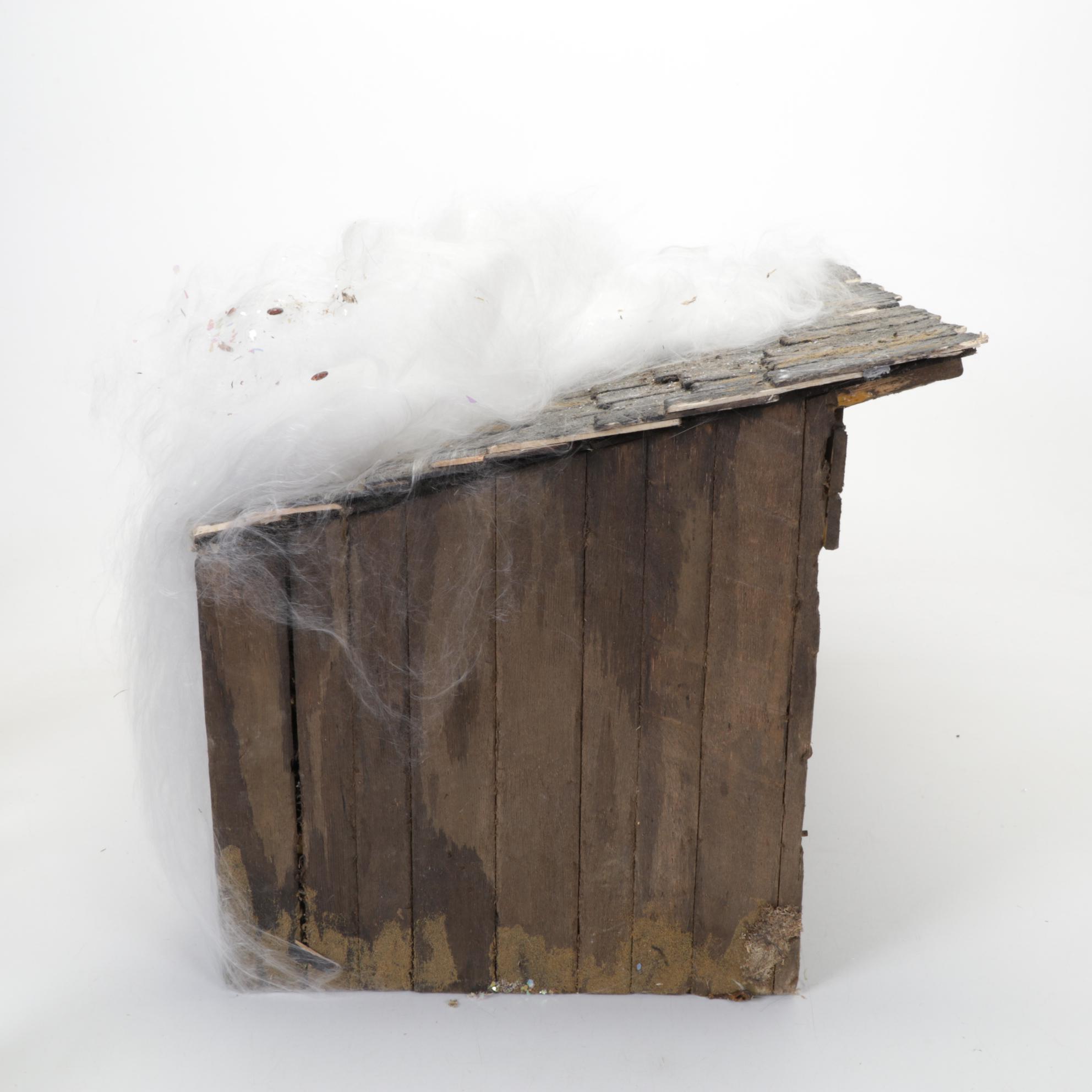 Hand-Crafted Nativity Set with Stable and Ceramic Figures