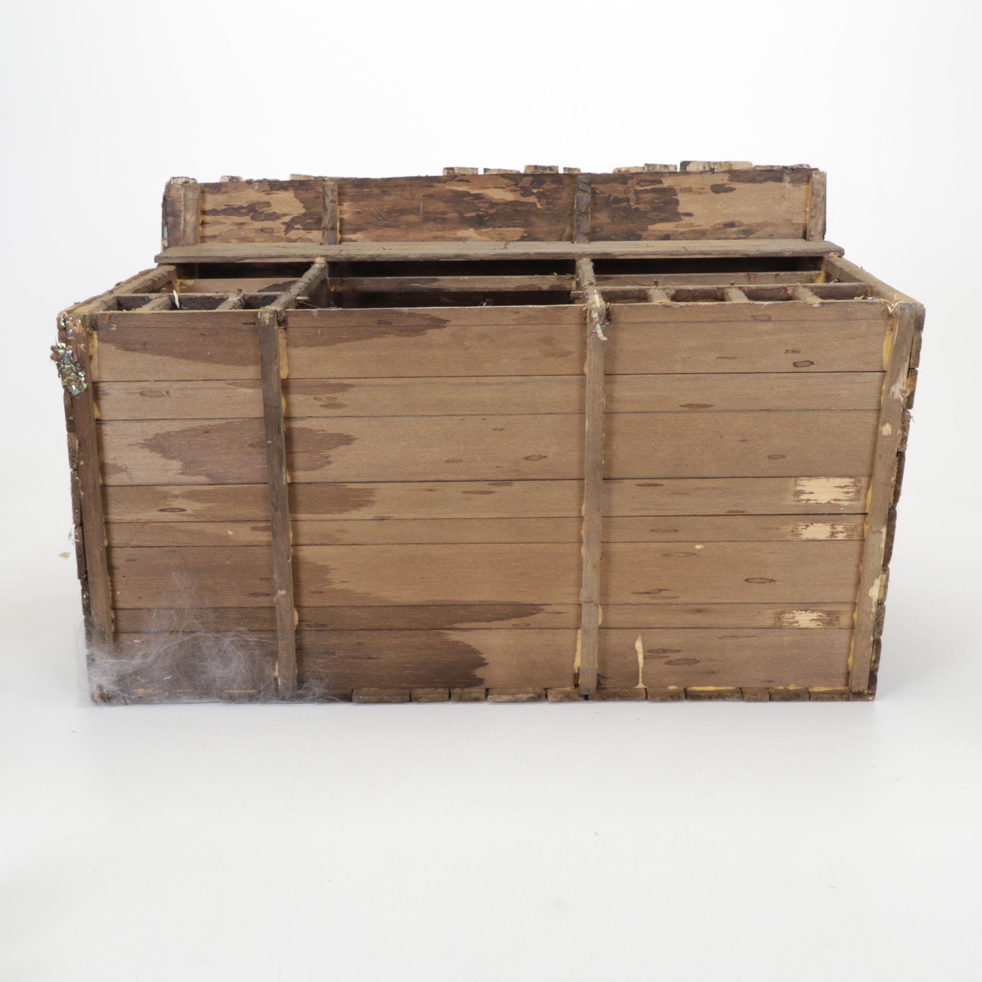 Hand-Crafted Nativity Set with Stable and Ceramic Figures