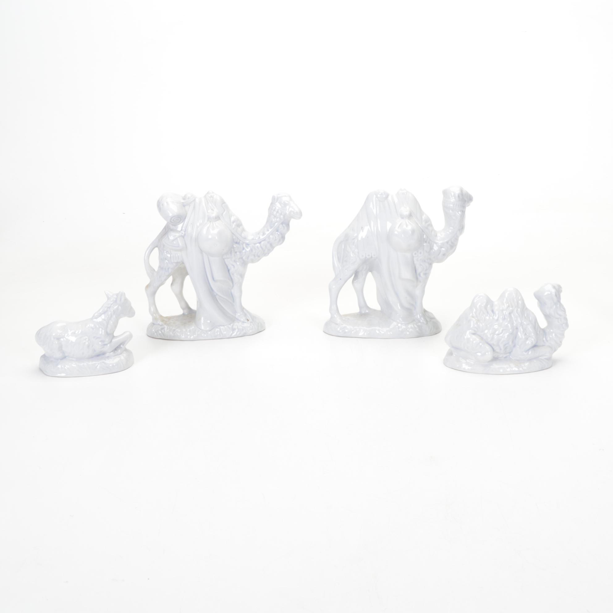 Hand-Crafted Nativity Set with Stable and Ceramic Figures