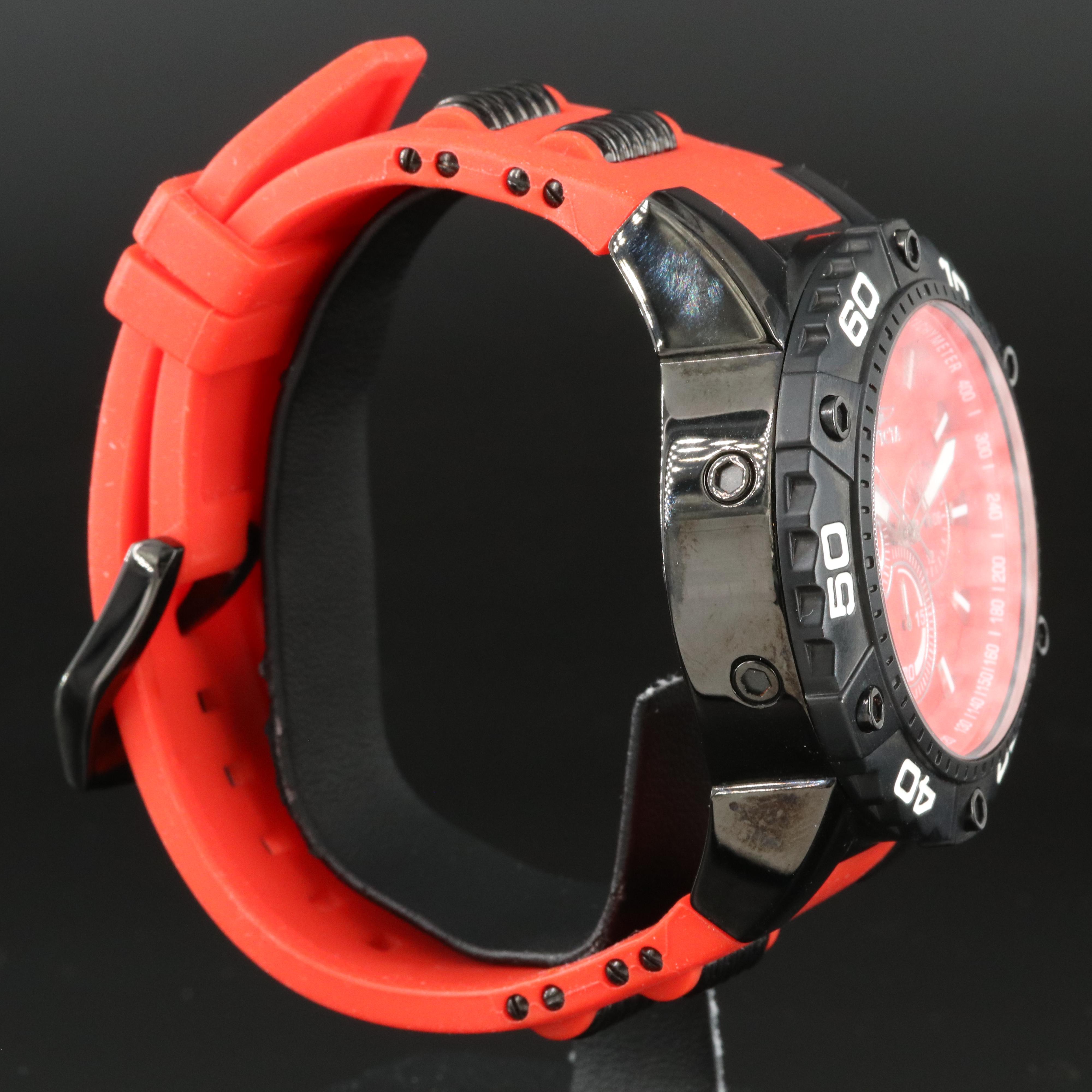 Invicta Red Dial Speedway Quartz Chronograph Watch